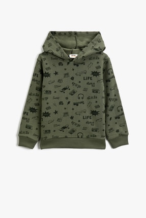 Koton Kids Haki Erkek &Ccedil;ocuk Sweatshirt