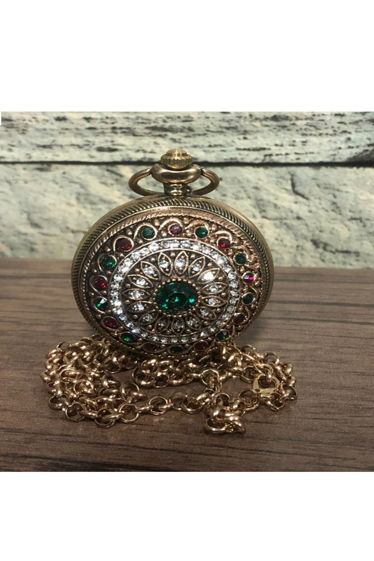 RoseRoi Köstekli Taşlı Bakır Saat Özel Hediyelik