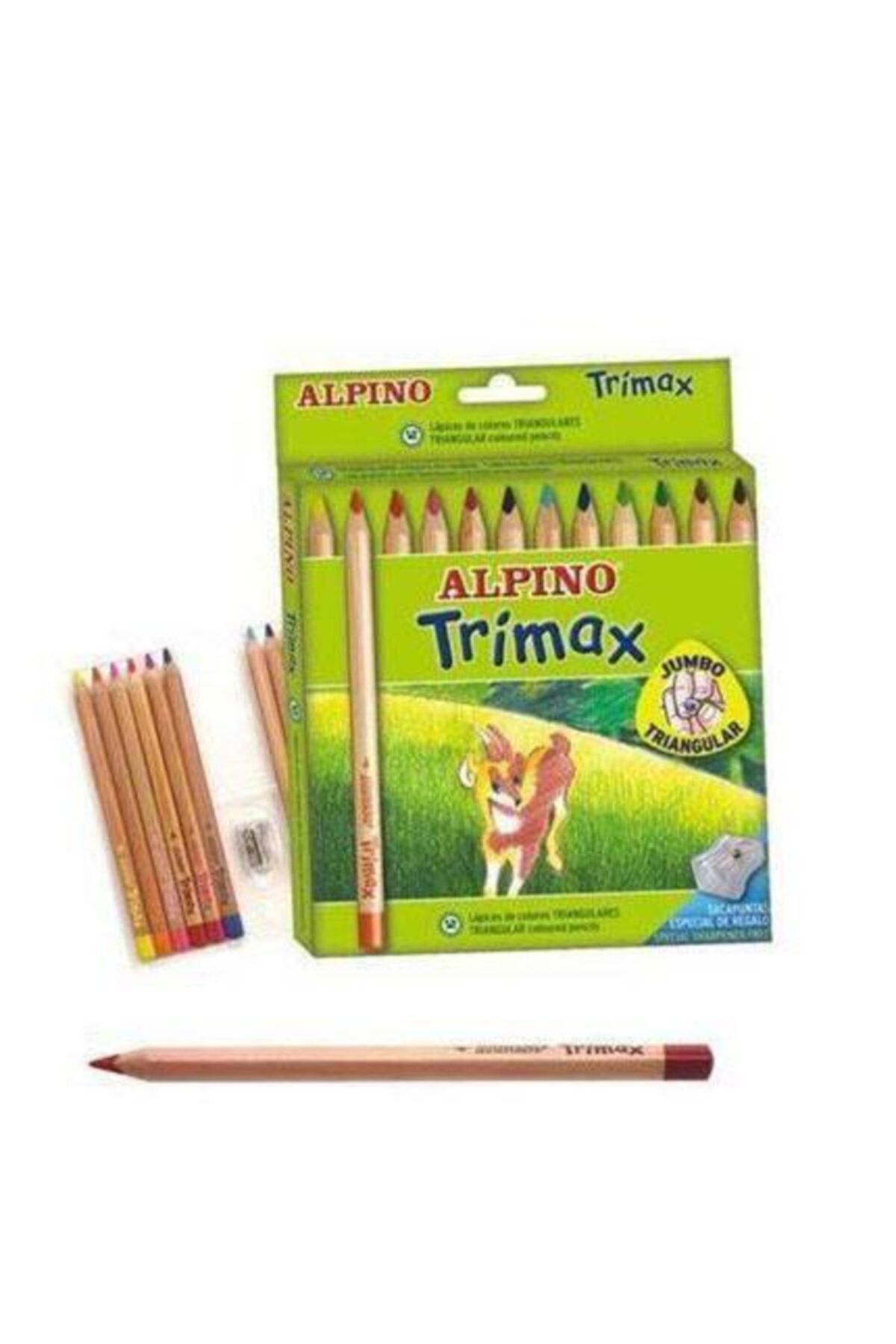 Alpıno Alpino Trimax Jumbo Üçgen Natural Kuru Boya