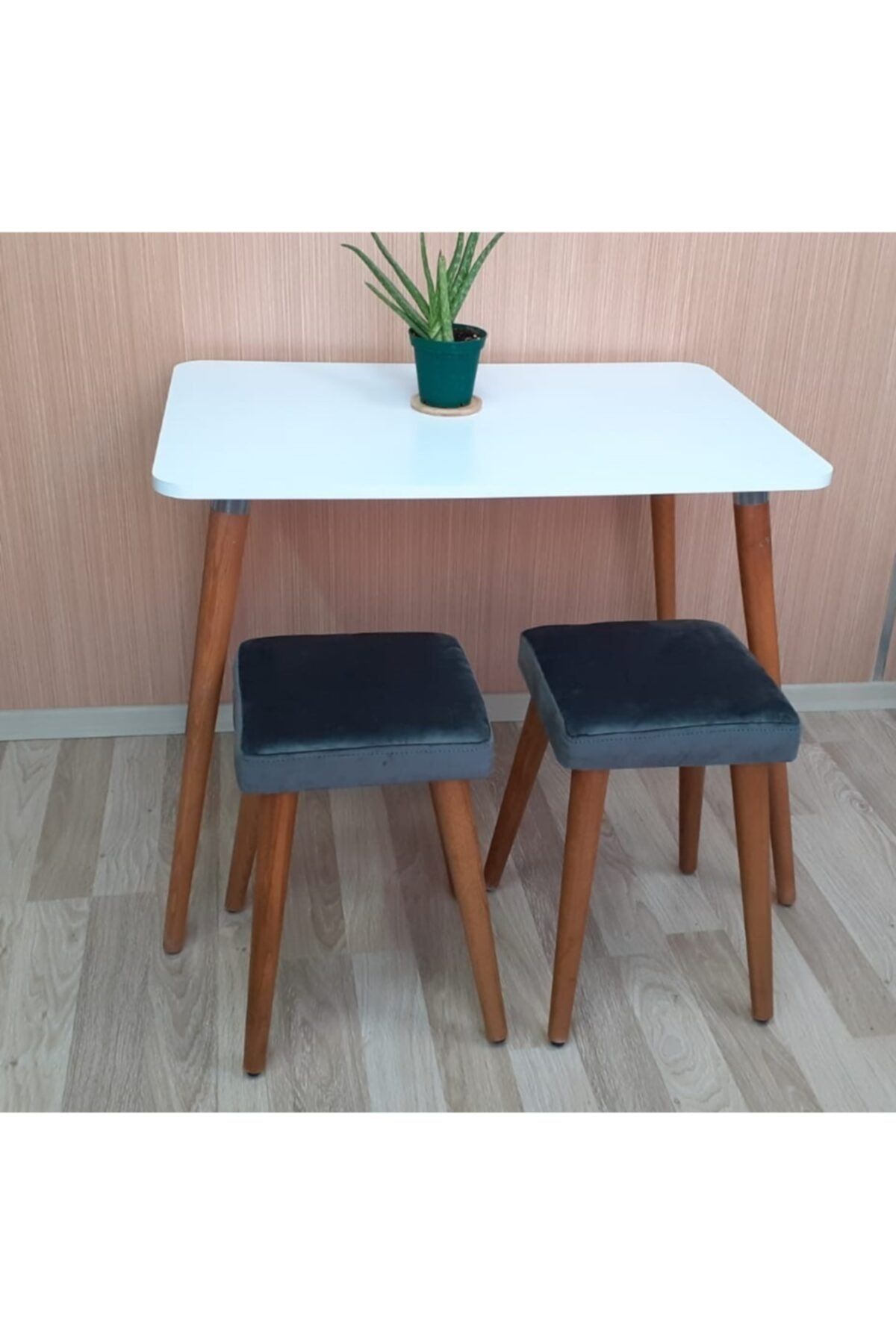 depolife ahsap gurgen ayakli 2 tabureli mutfak yemek masa takimi 2 tabure 1 masa seti 60x90 masa seti fiyati yorumlari trendyol