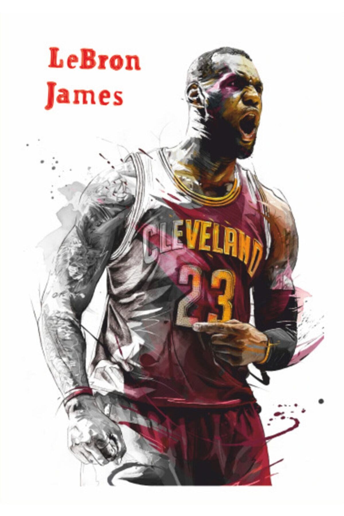Hayat Poster Basketbol Lebron James 70 Cm X 100 Dev Kuşe Poster (silindir Kolili Kargo Ile)