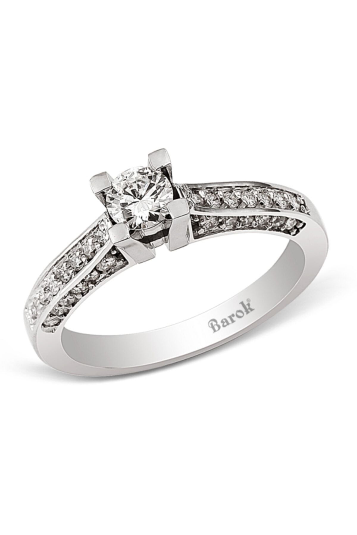 Barok Diamond Pırlanta Karan Tektaş Yüzük 0.64 Ct. G Vs 18k