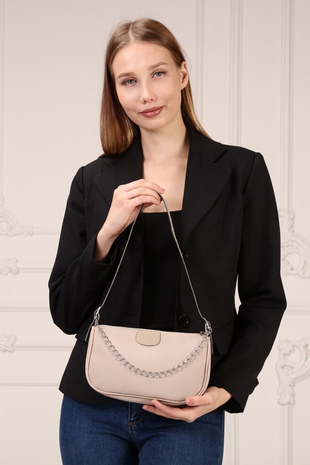 Mango nylon store baguette bag