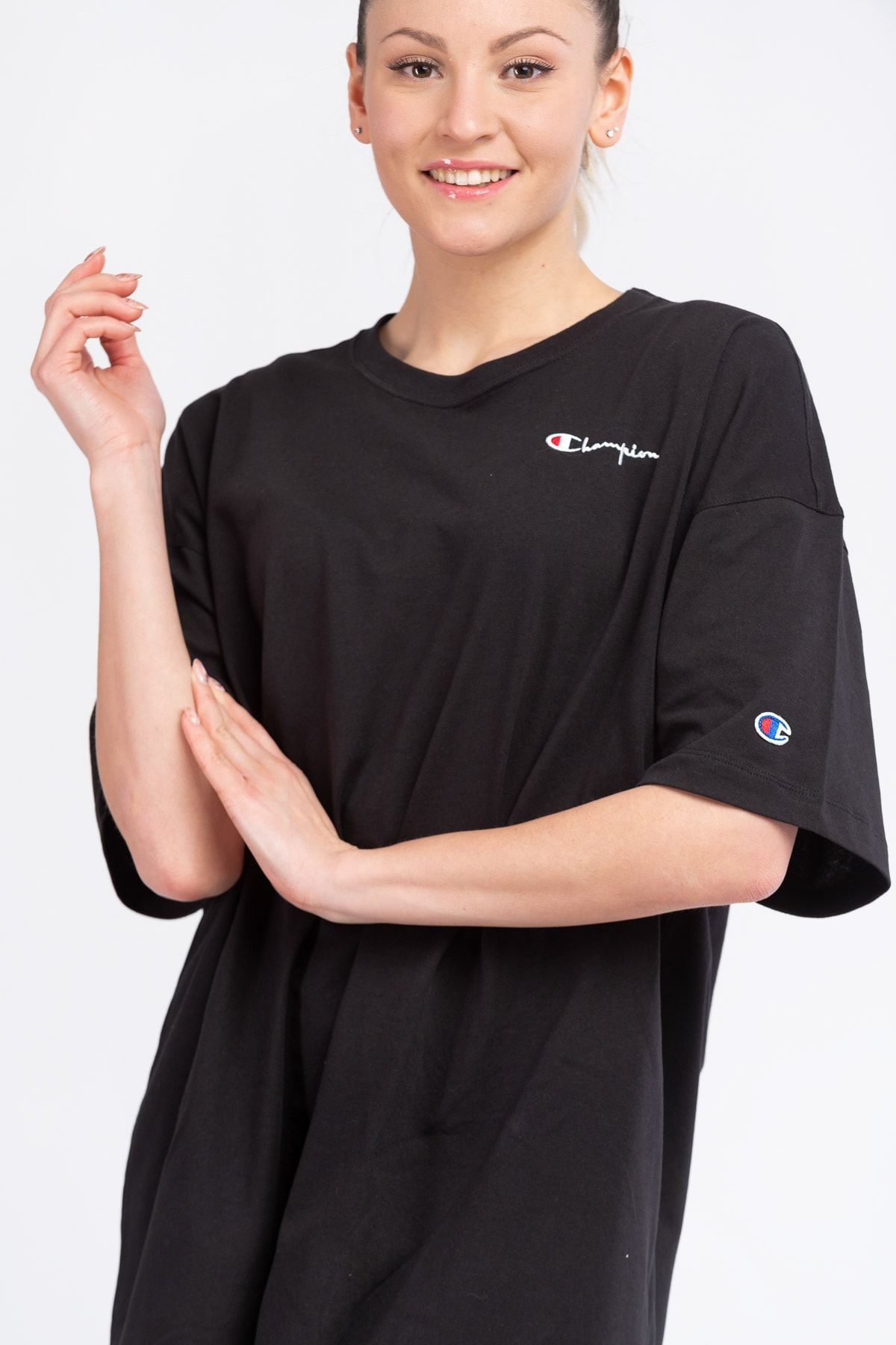 Champion jersey t shirt dress clearance