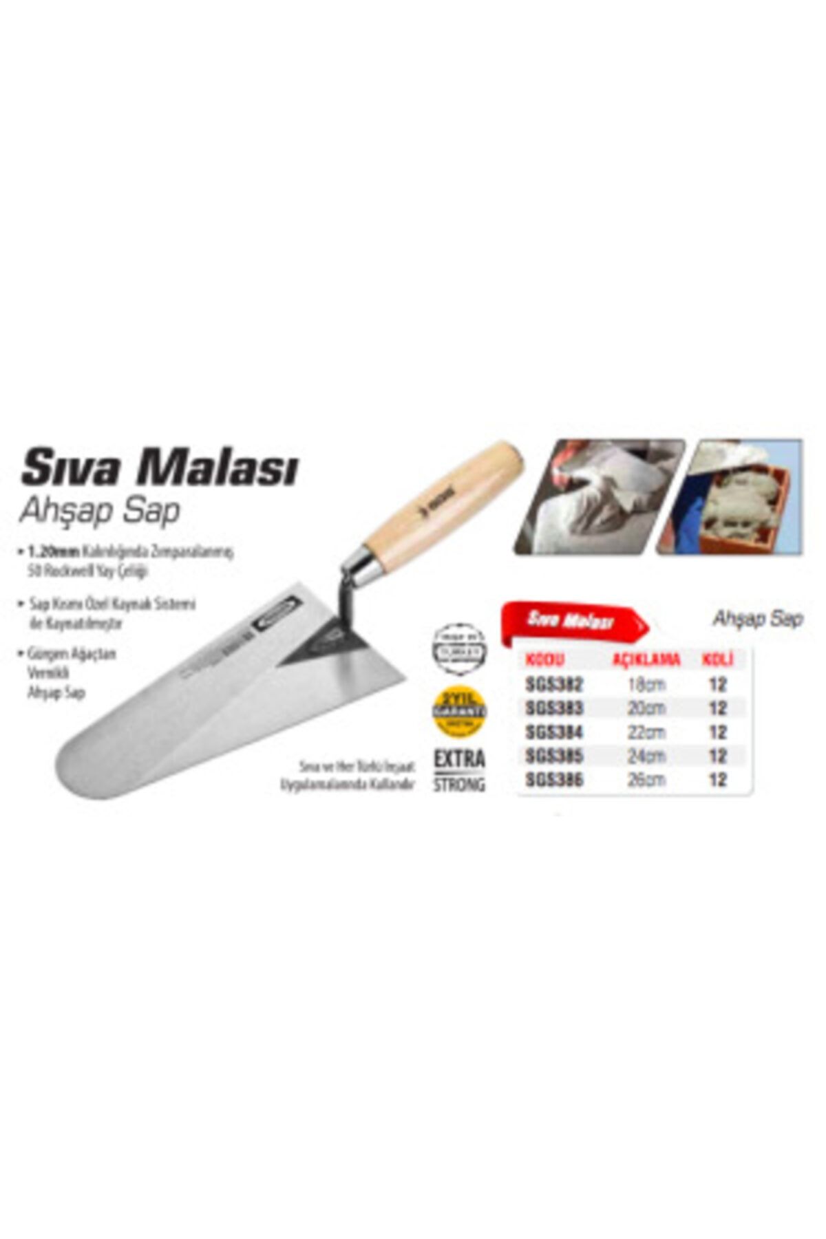 Sgs Sıva Malası 20cm