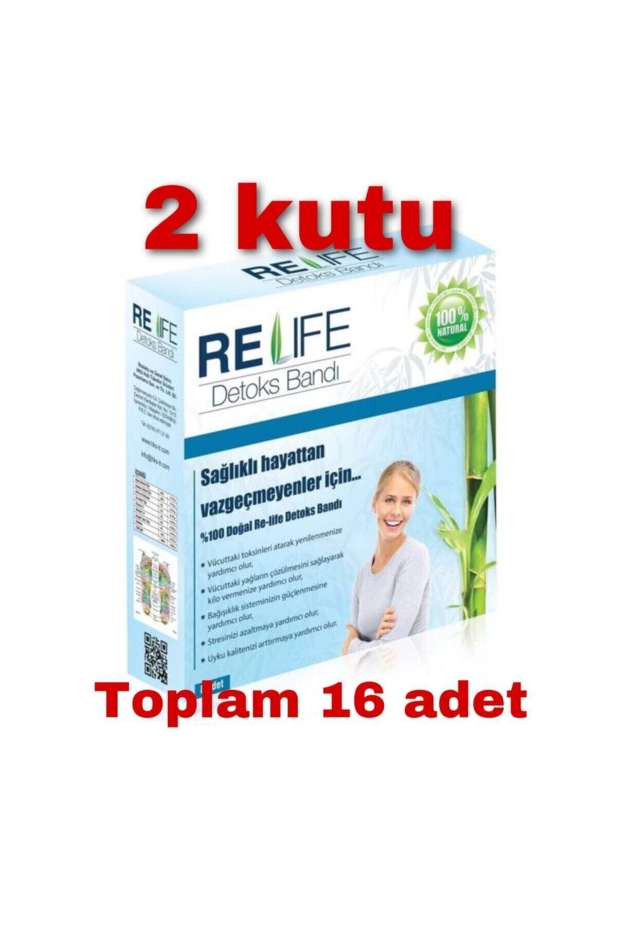 Relife 2 Adet X Detoks Ayak Bandı Detoks Bant Re-life %100 Doğal Toksin Atıcı Ürün