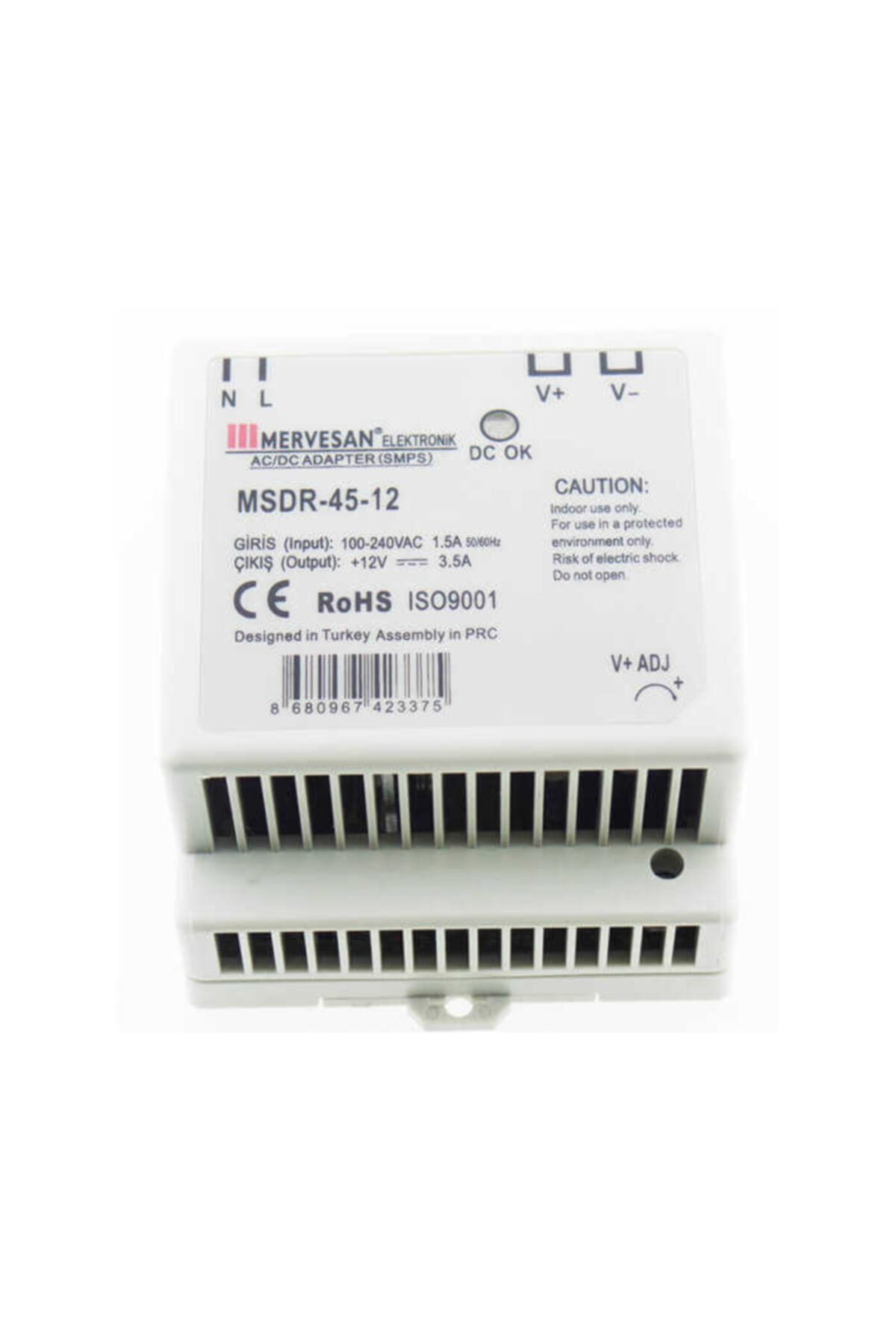 Mervesan Msdr-45-12 45w 12vdc Ray Tipi Ac/dc Adap