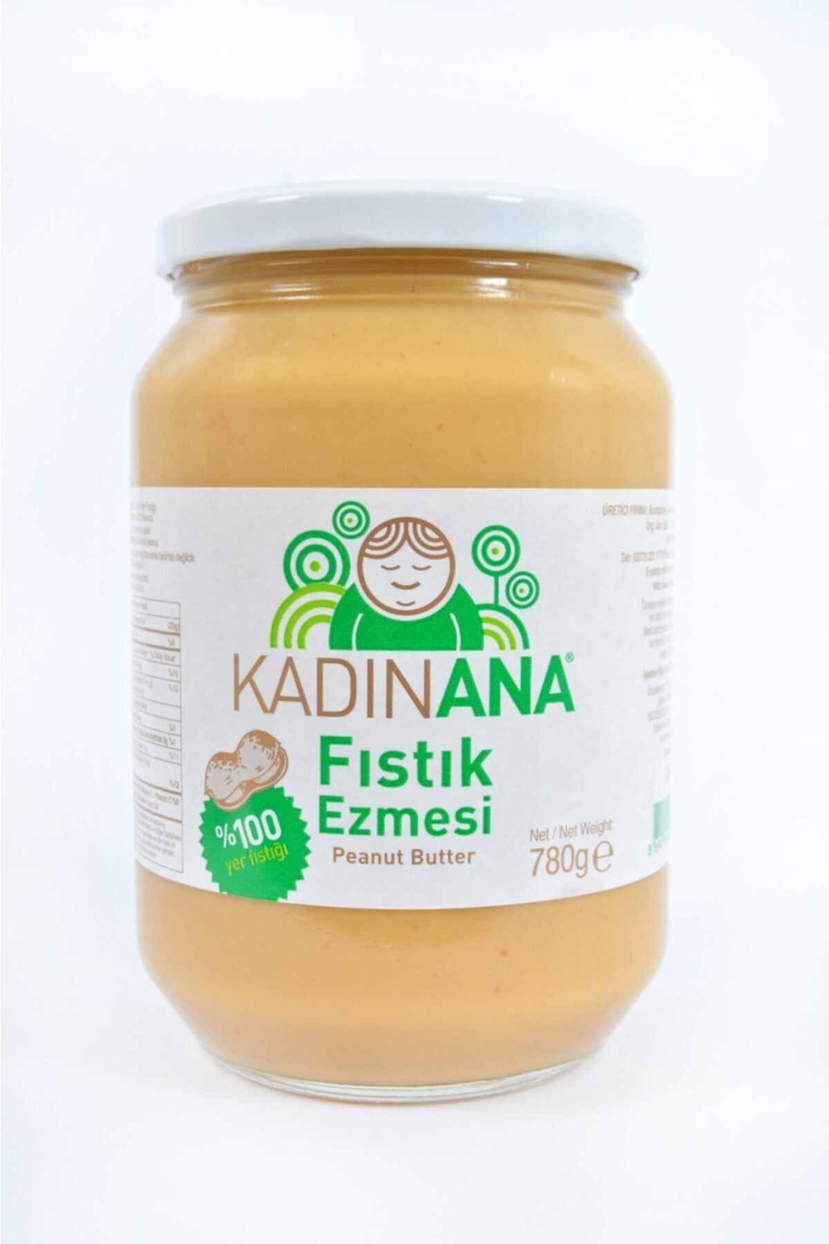 Kadınana Şekersiz Fıstık Ezmesi 780 Gr