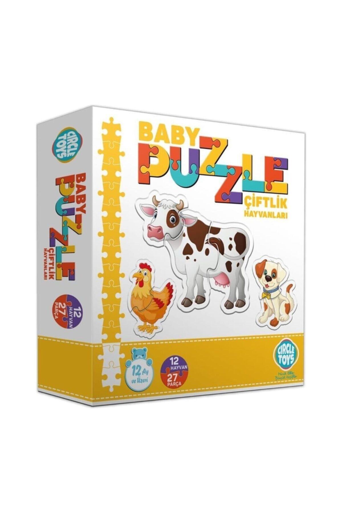 Circle Toys Bebek Puzzle Çiftlik Hayvanları 12 Ay+ 27 Parça