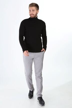 803 7 No Tam Balıkçı Saç Örgü Erkek Kazak Siyah Image 3