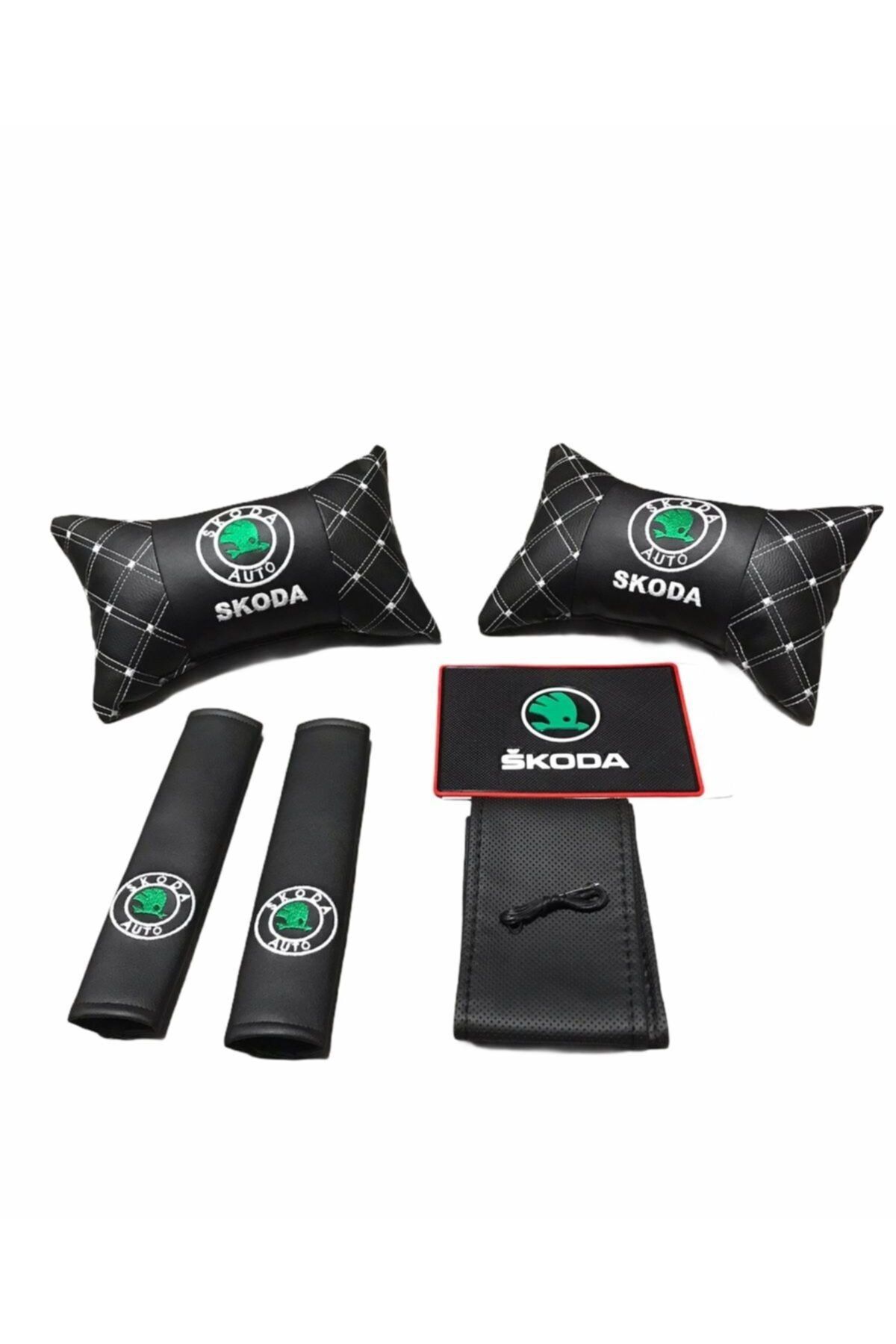 GKS Skoda Favorit Vip Deri Yastık Kemer Konfor Paketi Kaydırmaz Ped