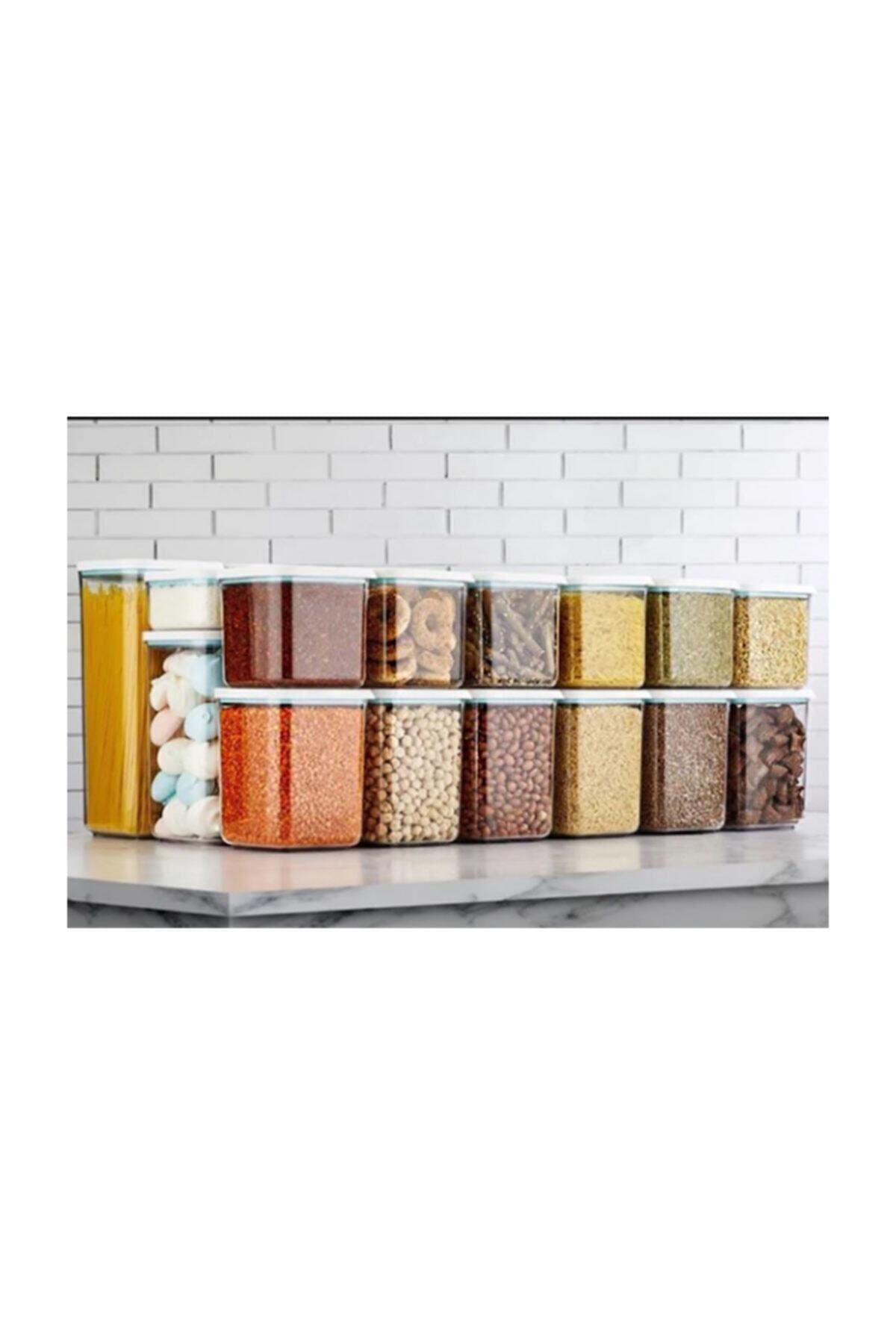 Özc Kitchens Vakum Kapaklı 3'lü Erzak Saklama Kabı Seti (700mlx3)