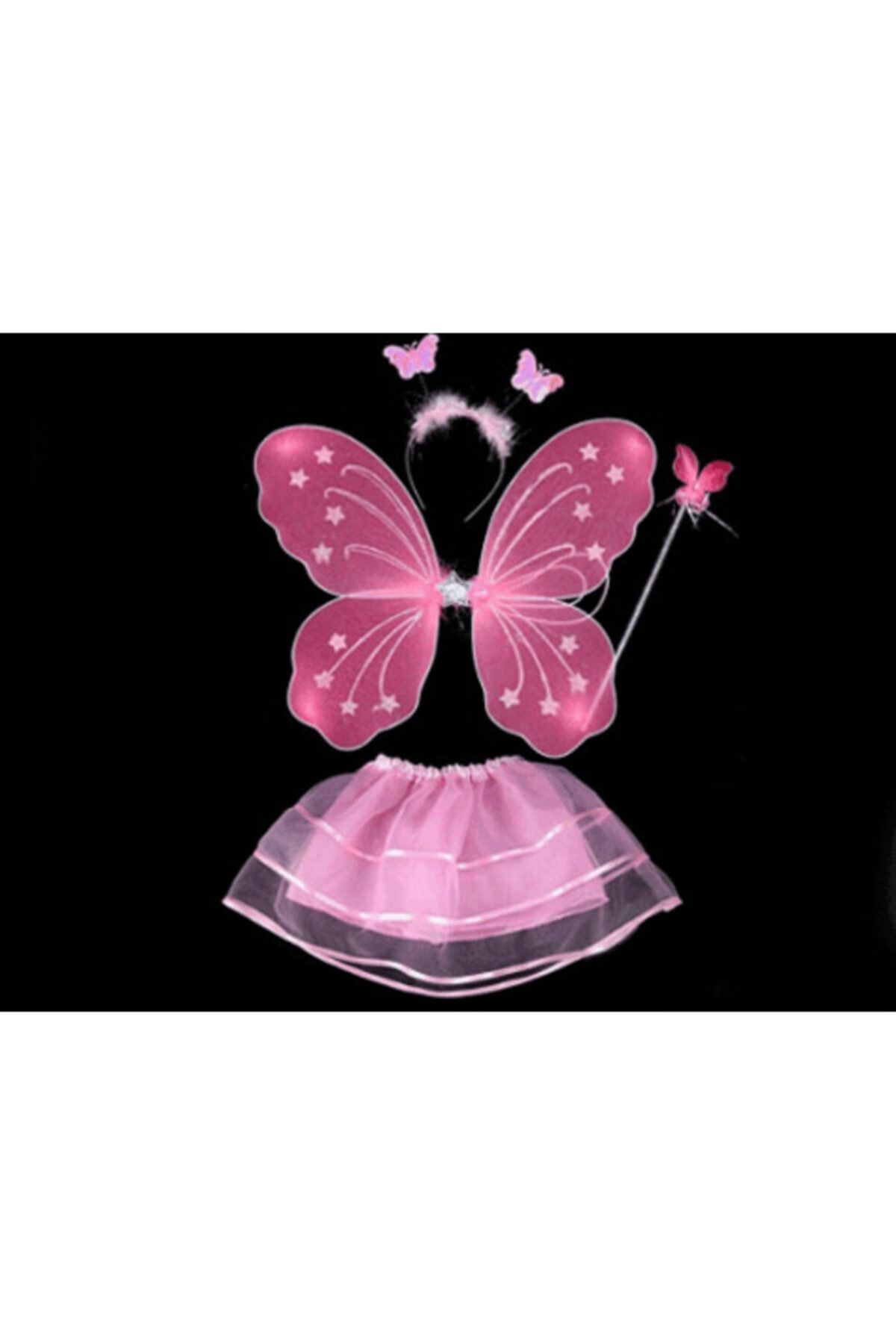 BEKA Etekli Kelebek Kanat Seti 4 Parça - Pembe