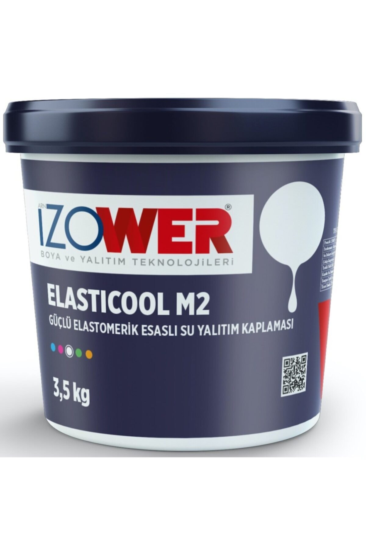 izower M2 Güçlü Elastomerik Su Yalıtım Malzemesi (3,5 Kg ) - Gri