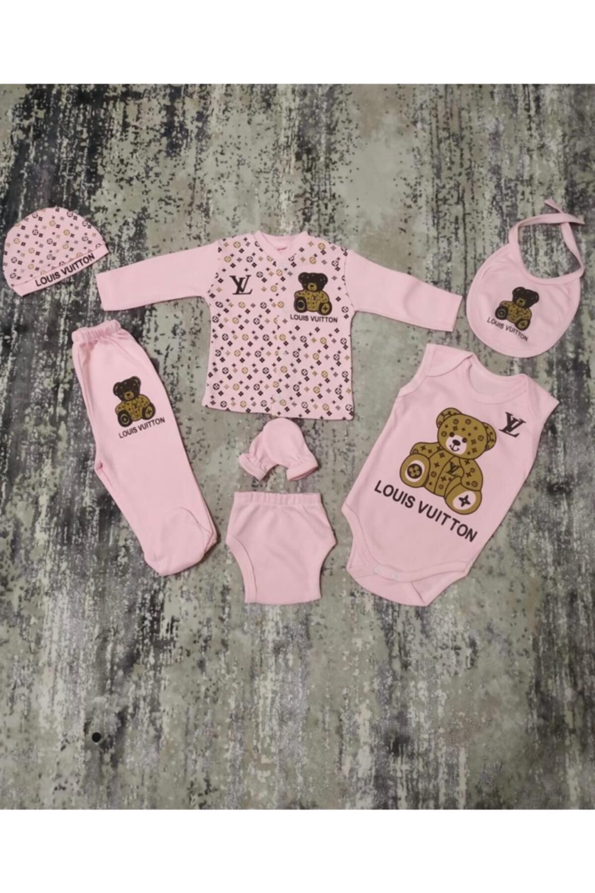 Imran Louis Vuitton Baskili Kiz Bebek Takimi 7 Li Set Fiyati Yorumlari Trendyol