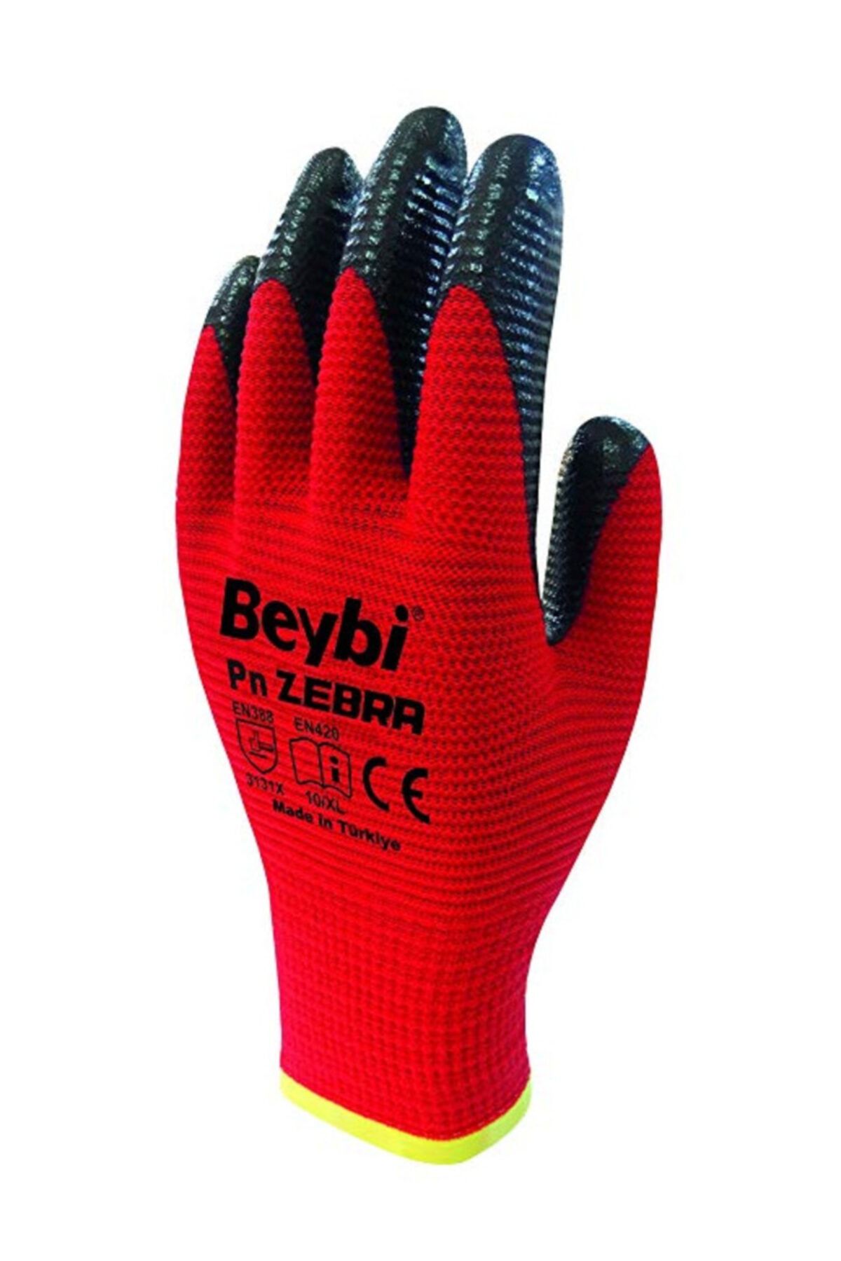 Beybi Pn-zebra Kırmızı Nitril Eldiveni 50 Çift