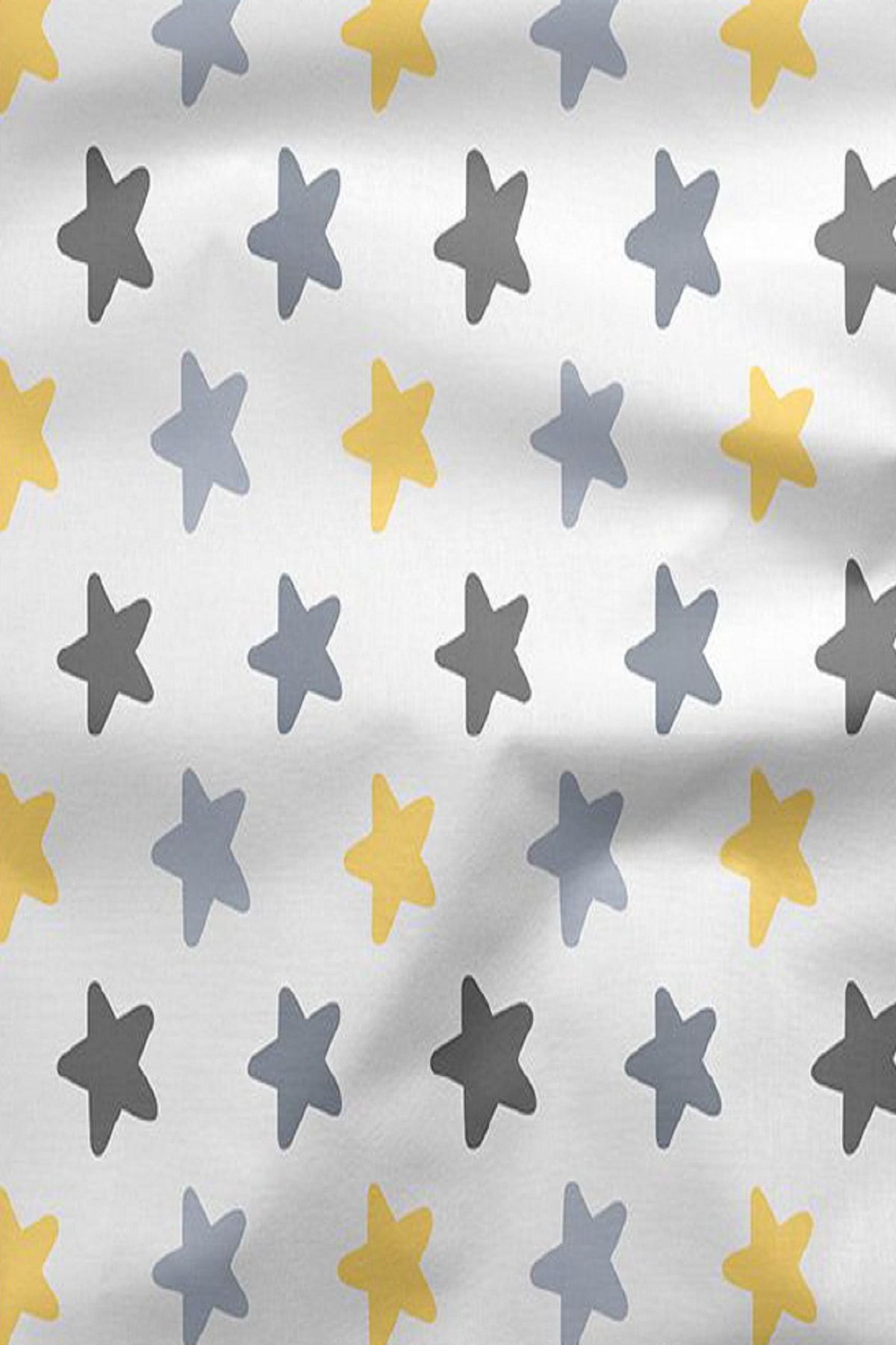 daisy star 240 Cm Eninde Nevresimlik Poplin Kumaş Yıldız Desenli