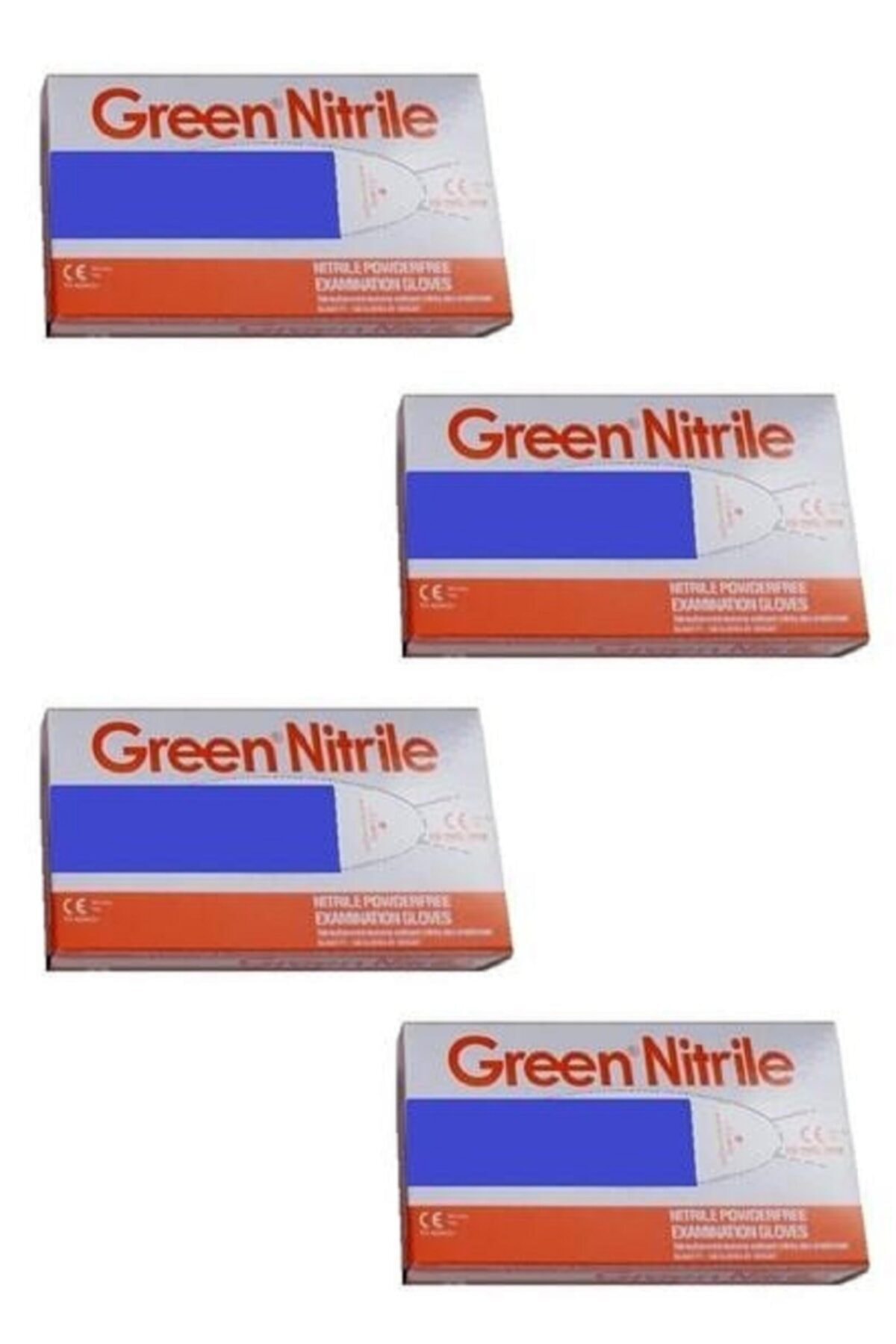 Green Nitril Mavi Pudrasız S Beden Muayene Eldiveni - Temizlik Eldiveni - (4 Kutu / 4 X 100 Adet)