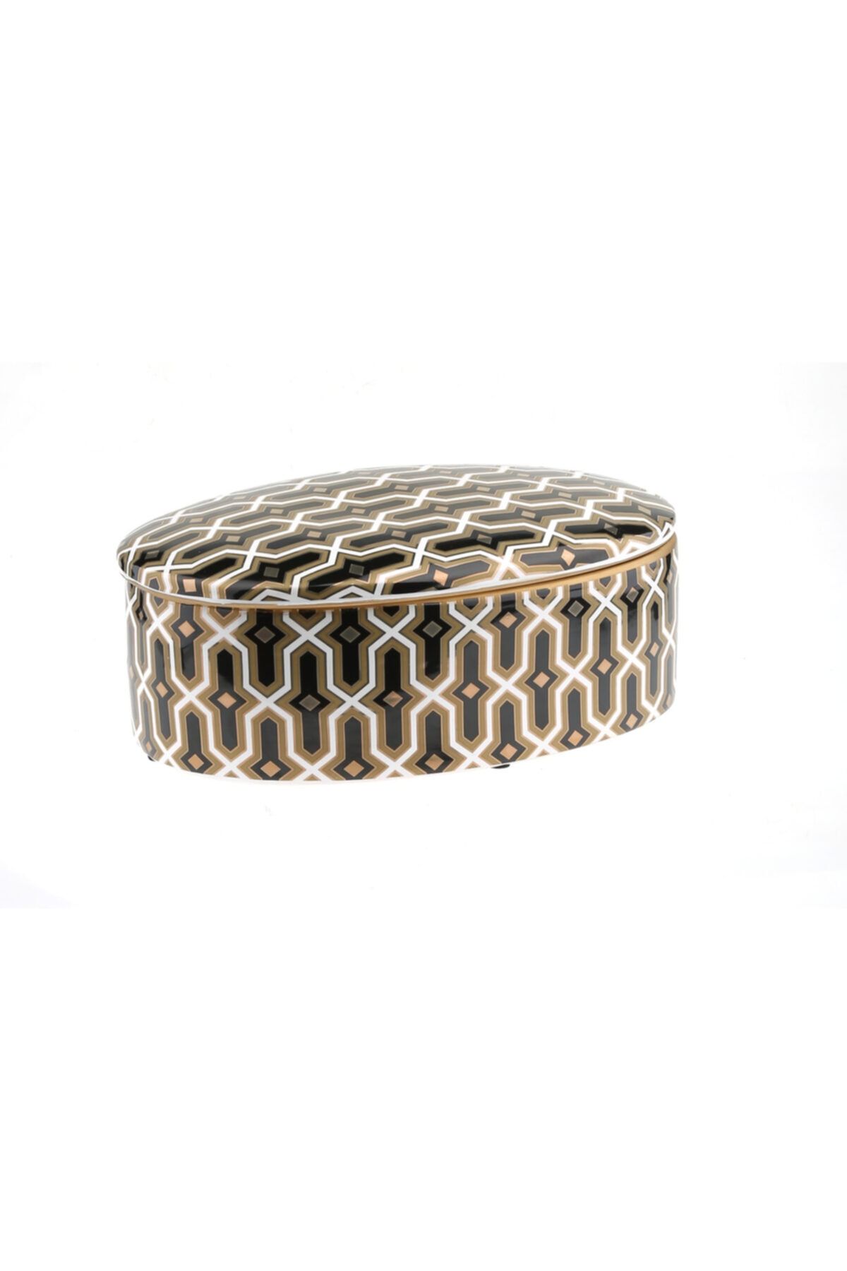 Lucky Art Ba-hem Black Design Elips Kutu