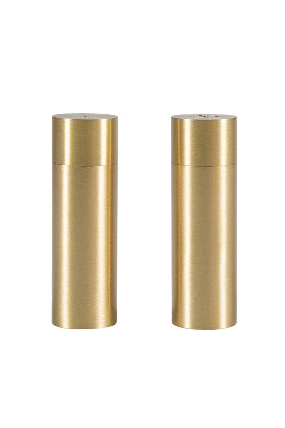 Yakamoz Bronz Altın  Metal Tuzluk Biberlik