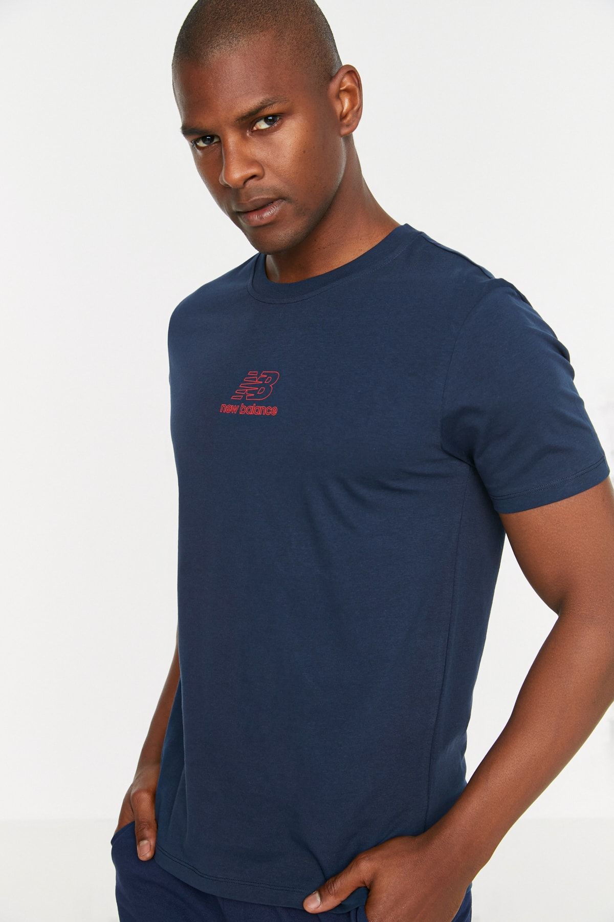 Trendyol Sports blue Balance - New fit - Dark T-Shirt Regular -