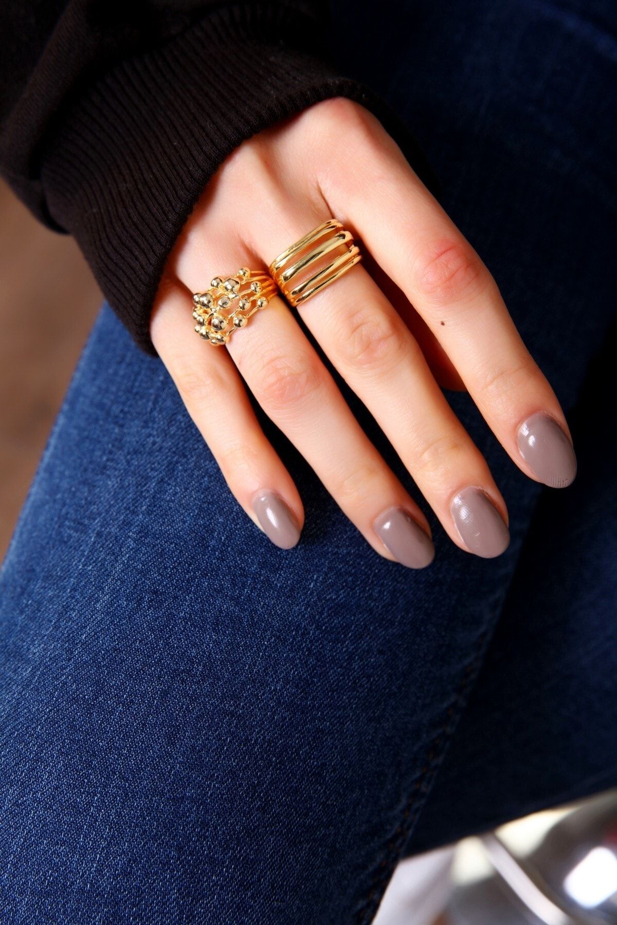 Gold bubble shop ring