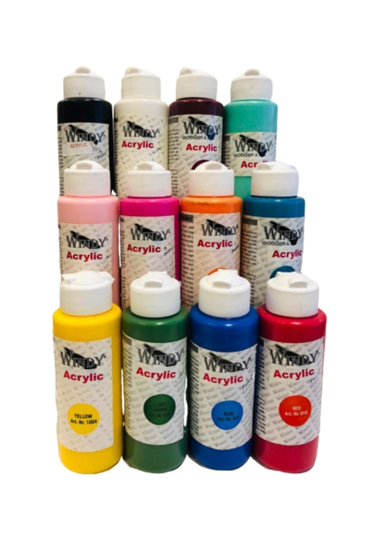 desenartist brush desen windy 12 li ekonomik akrilik boya seti 120 ml 12 adet fiyati yorumlari trendyol