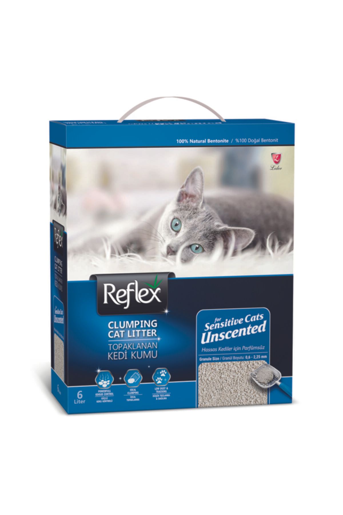 Reflex Sensitive Kokusuz Kedi Kumu 6 Lt 2 Adet