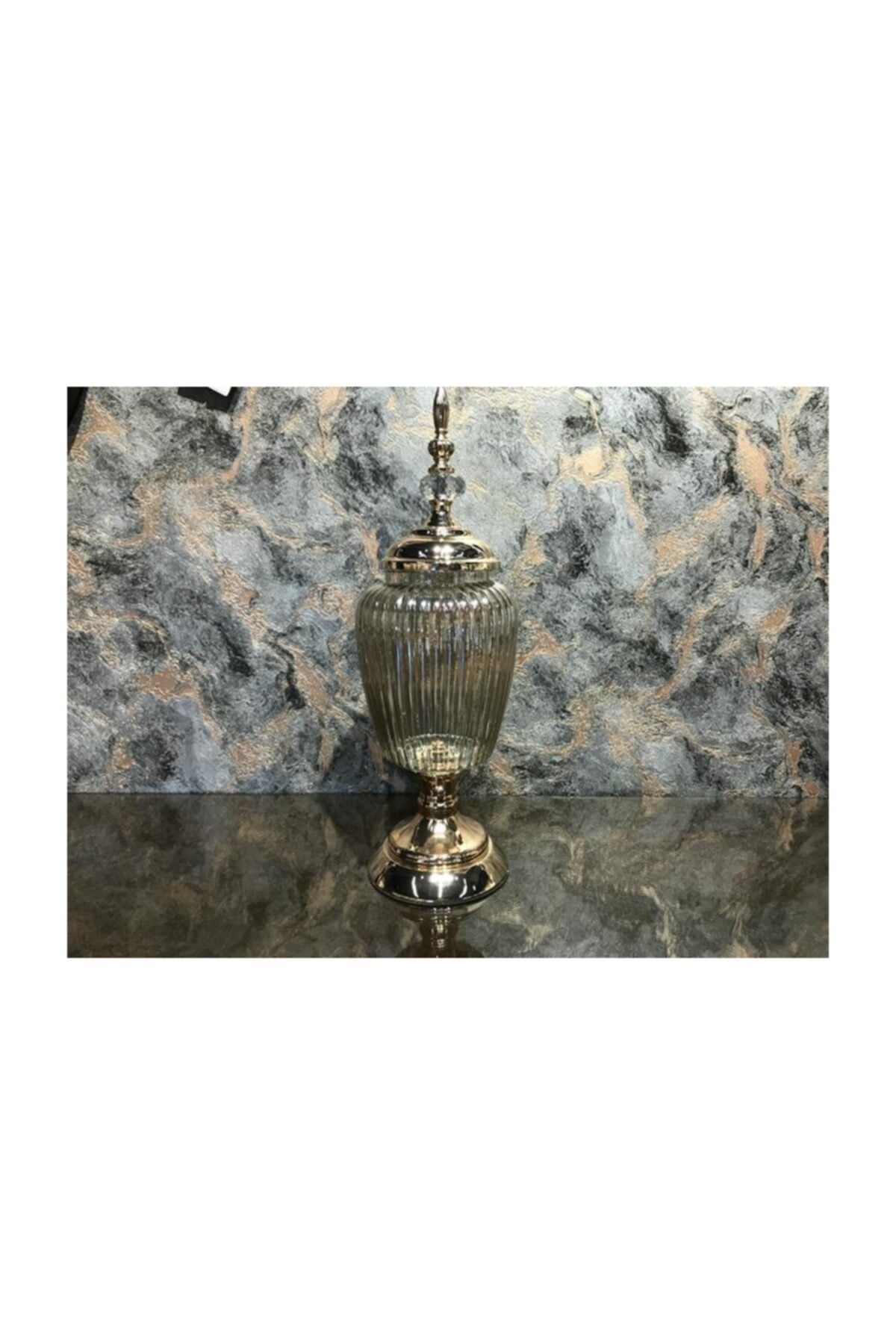 SETABIANCA Setabıanca Regına Şekerlik Uzun Çizgili Gold 47 Cm