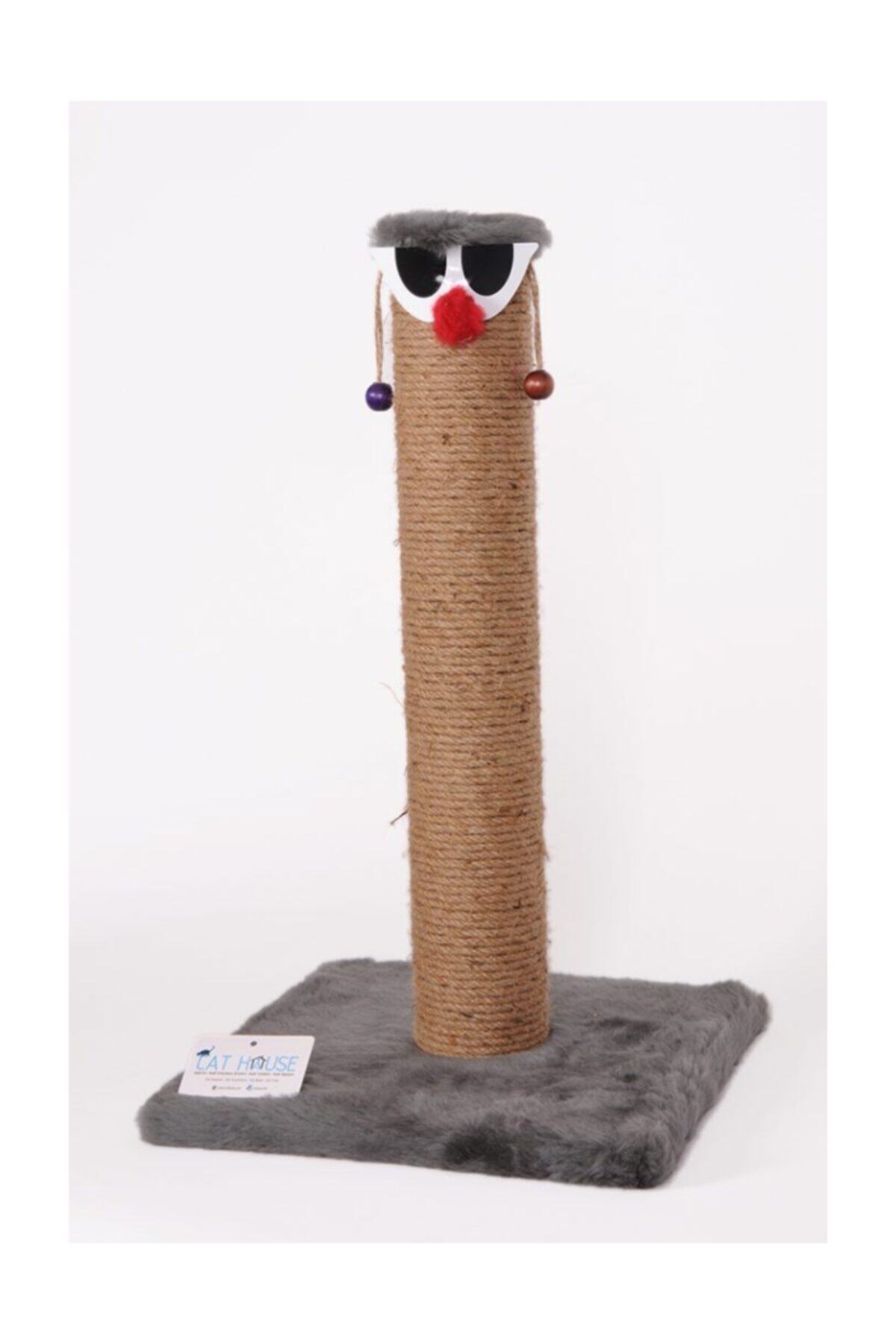 Cathause Cat Hause Palyaço Kedi Tırmalaması 60x30x30cm (gri) [t5]