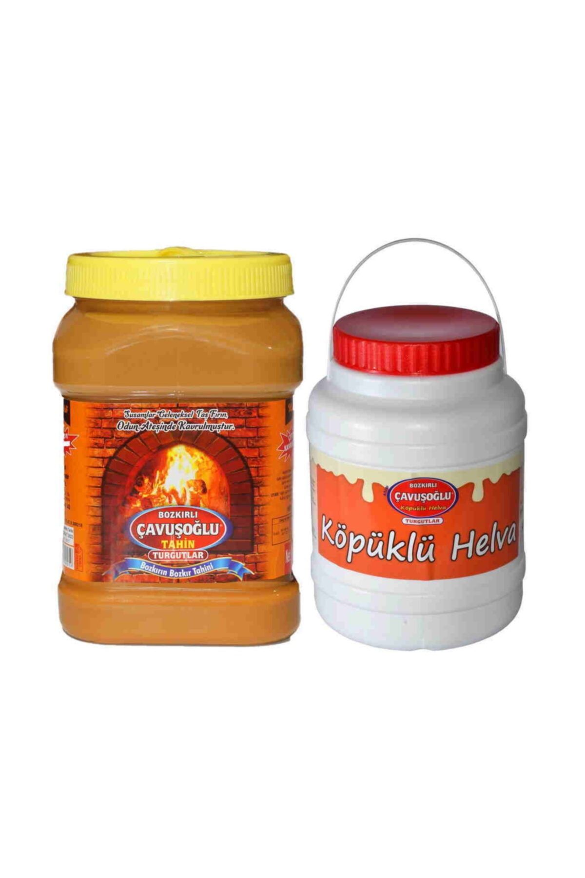 Çavuşoğlu Odun Ateşinde Kepekli Bozkır Tahini 930g + Köpüklü Helva 930g