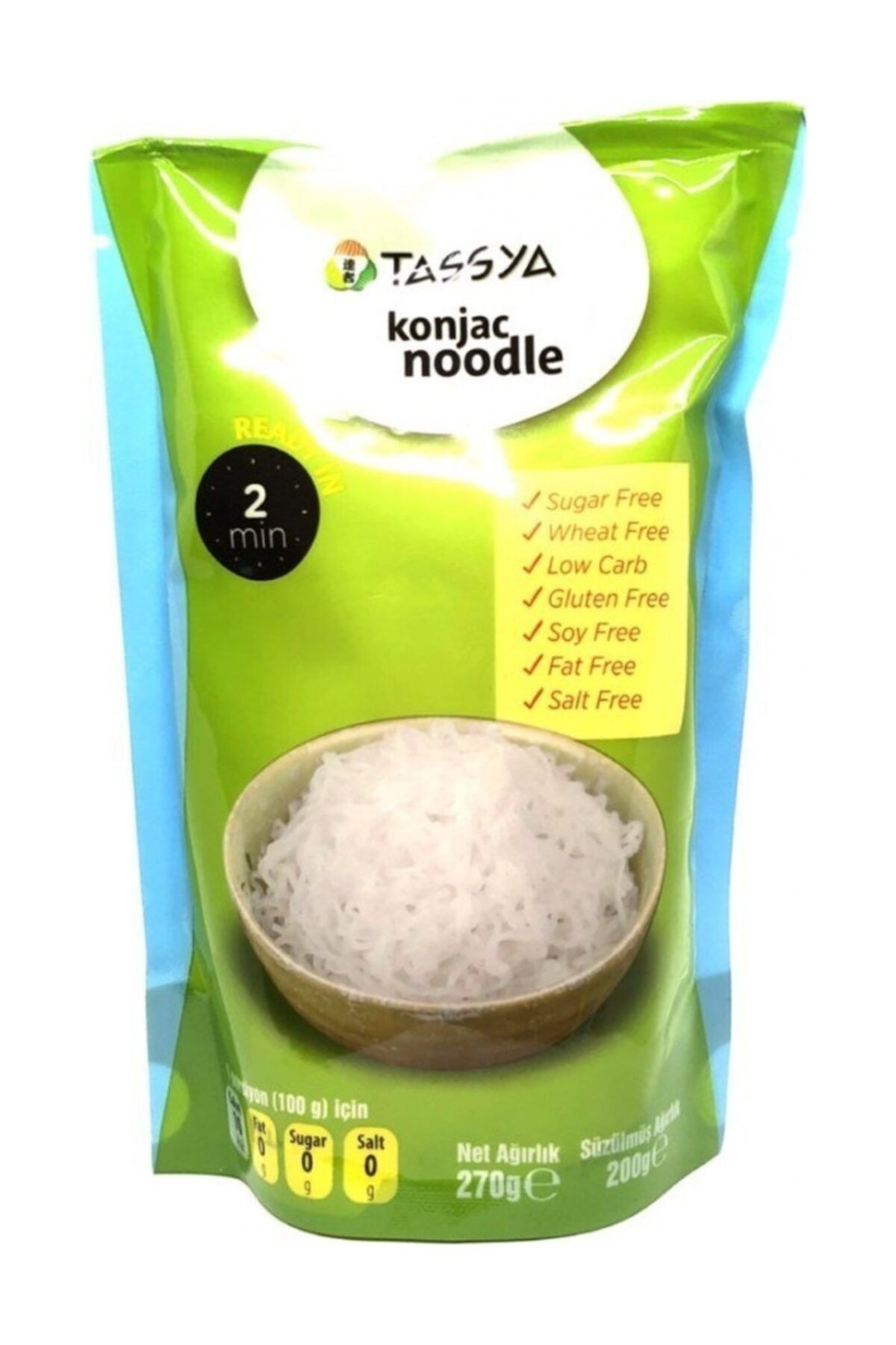 Tassya Glutensiz Shirataki Konjac Noodle 270 gr x 10 Adet