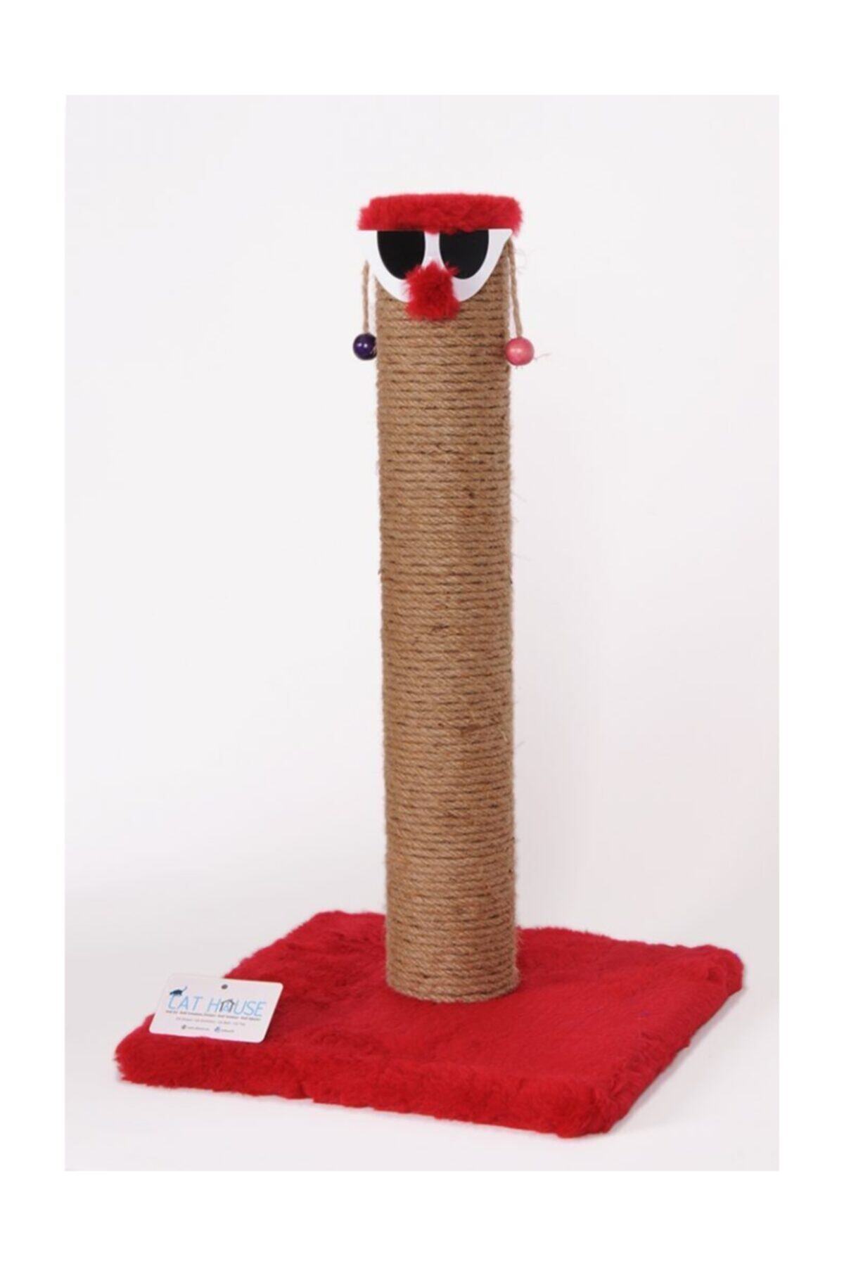 Cathause Cat Hause Palyaço Kedi Tırmalaması 60x30x30cm (kırmızı) [t5]