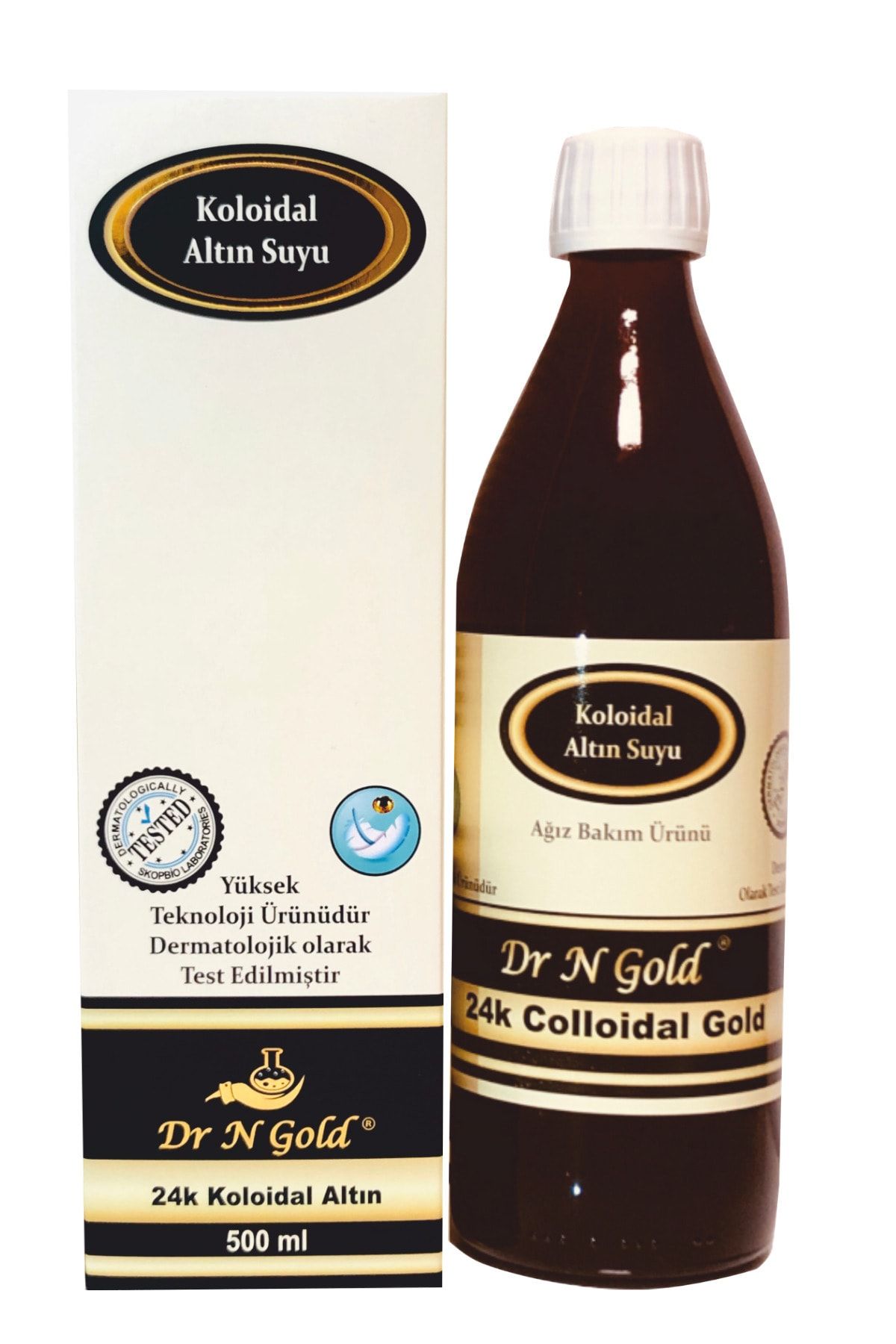Dr N Gold Kolloidal Altın Suyu - Ağız Bakım Suyu 500 ml-20 Ppm