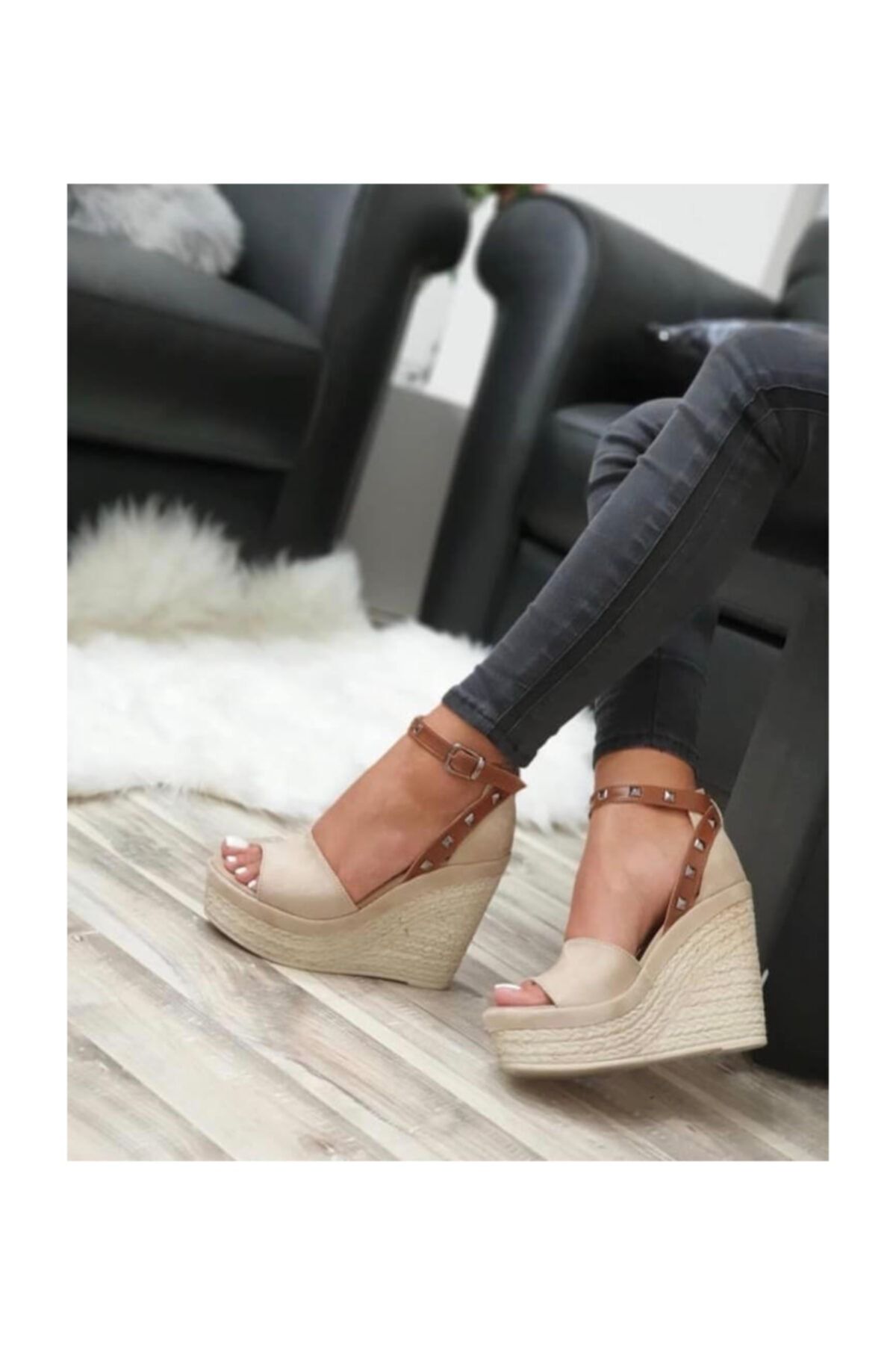 Shoe Miss Emma Ten Dolgu Topuk