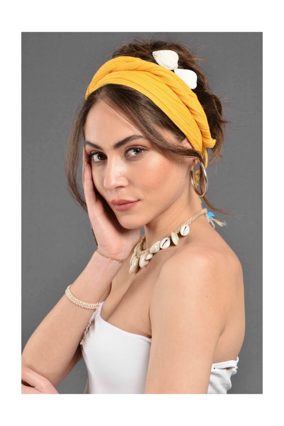 Dosimira Püsküllü Saç Bandı