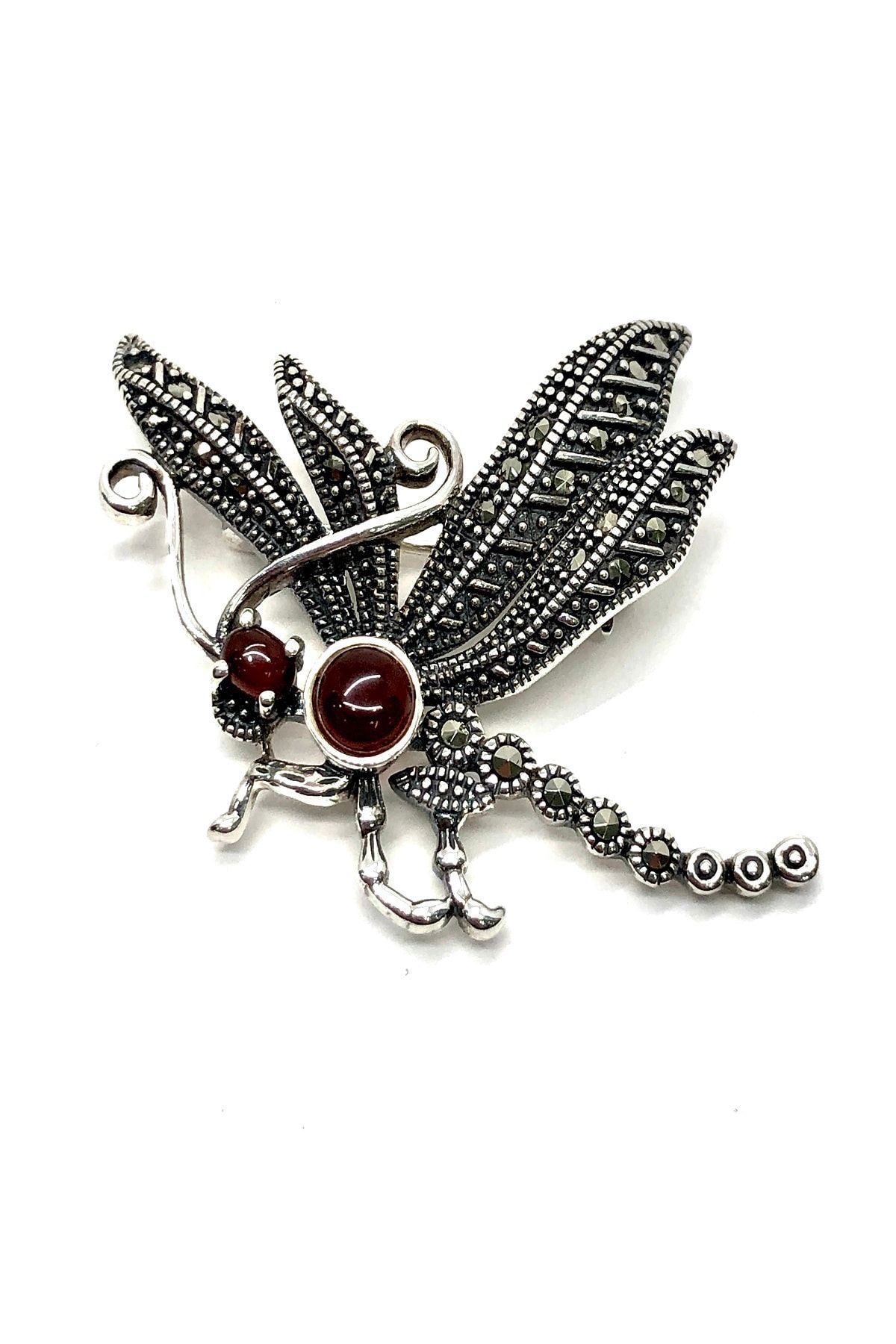 EbrarTesbihGümüş 925 Ayar Gümüş Yusufçuk  Kadın  Broş