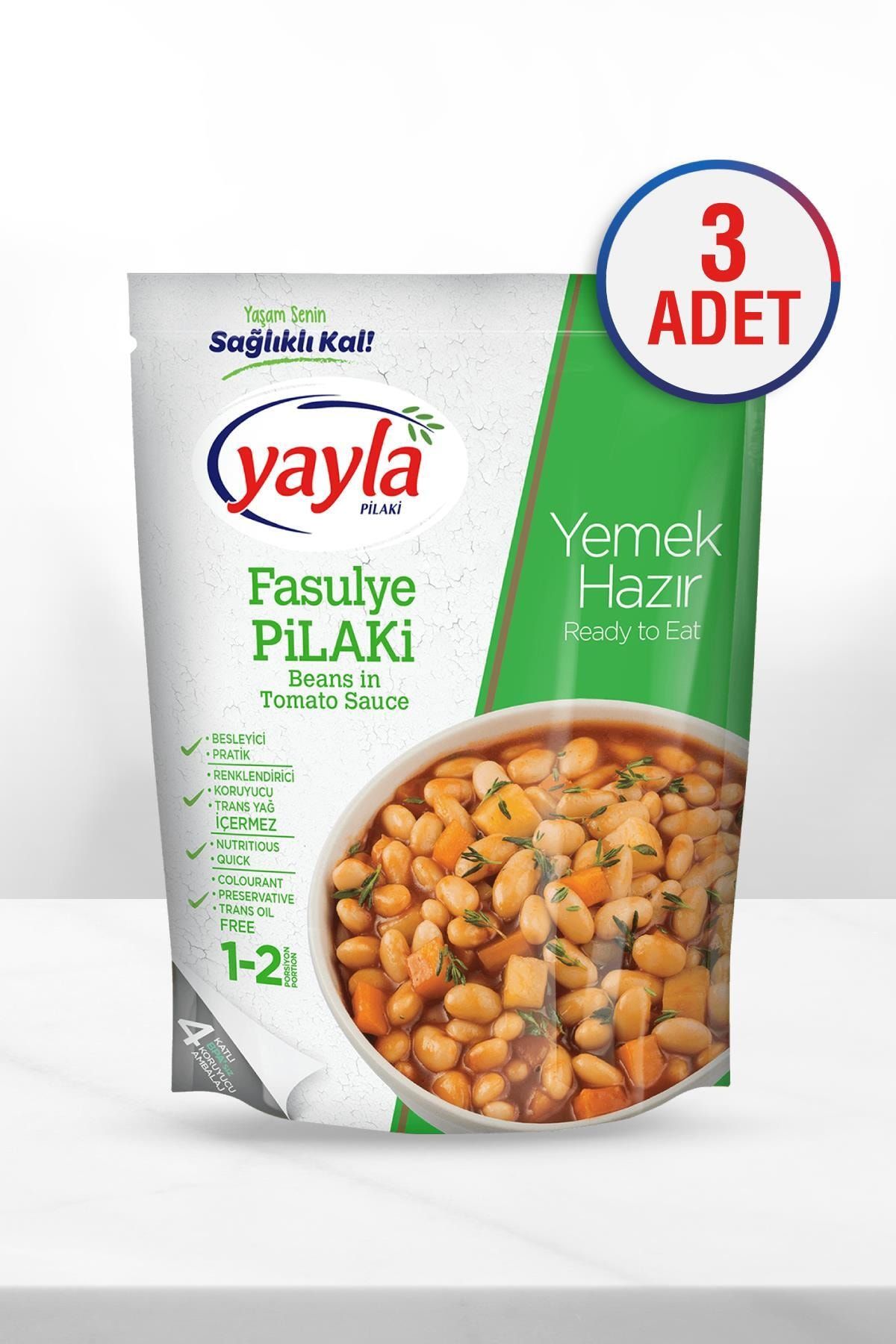 Yayla Fasulye Pilaki 400 gr 3'lü Paket