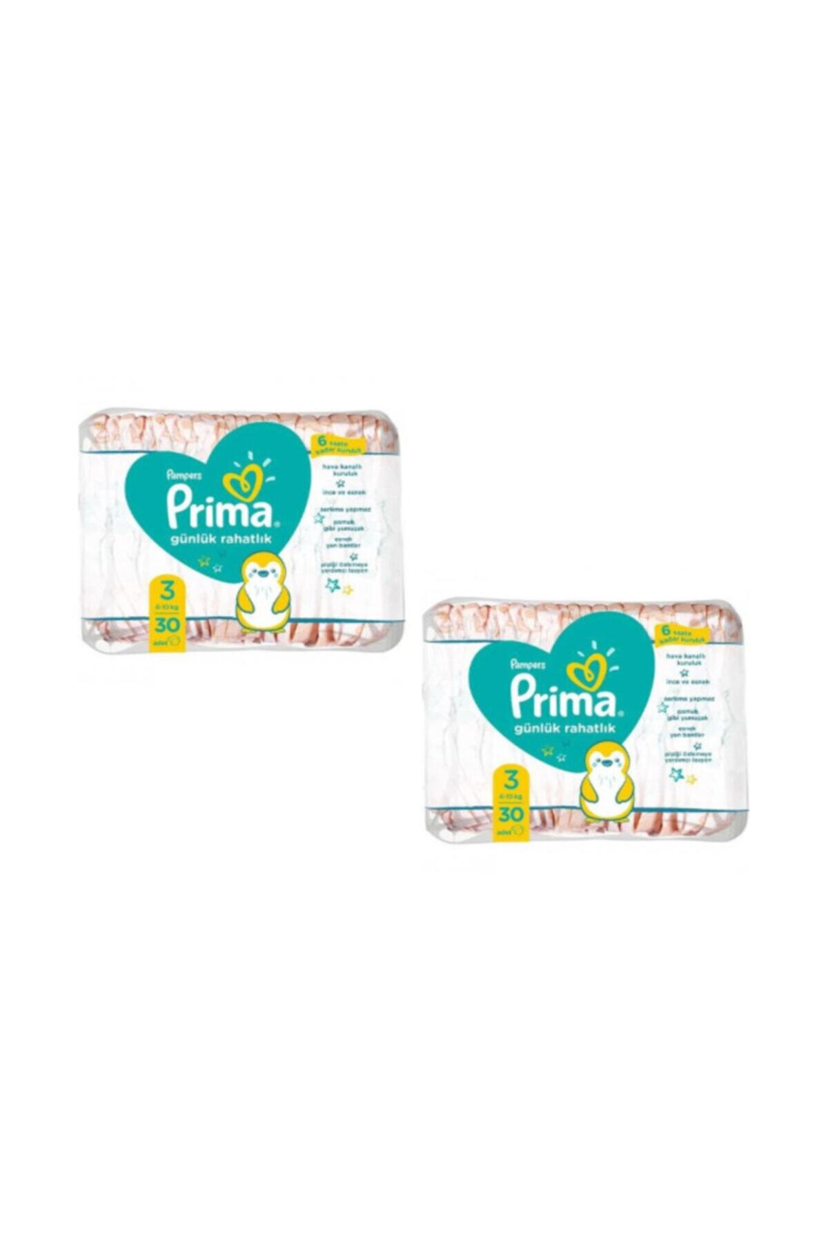 Prima Bebek Bezi Günlük Rahatlık 3 Beden 60 Adet X 2 Paket 6-10 kg