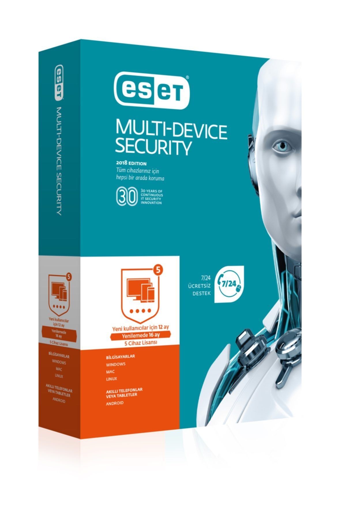 Nod32 Eset Multi Device Security V10 5 Kullanıcı 1 Yıl Kutu