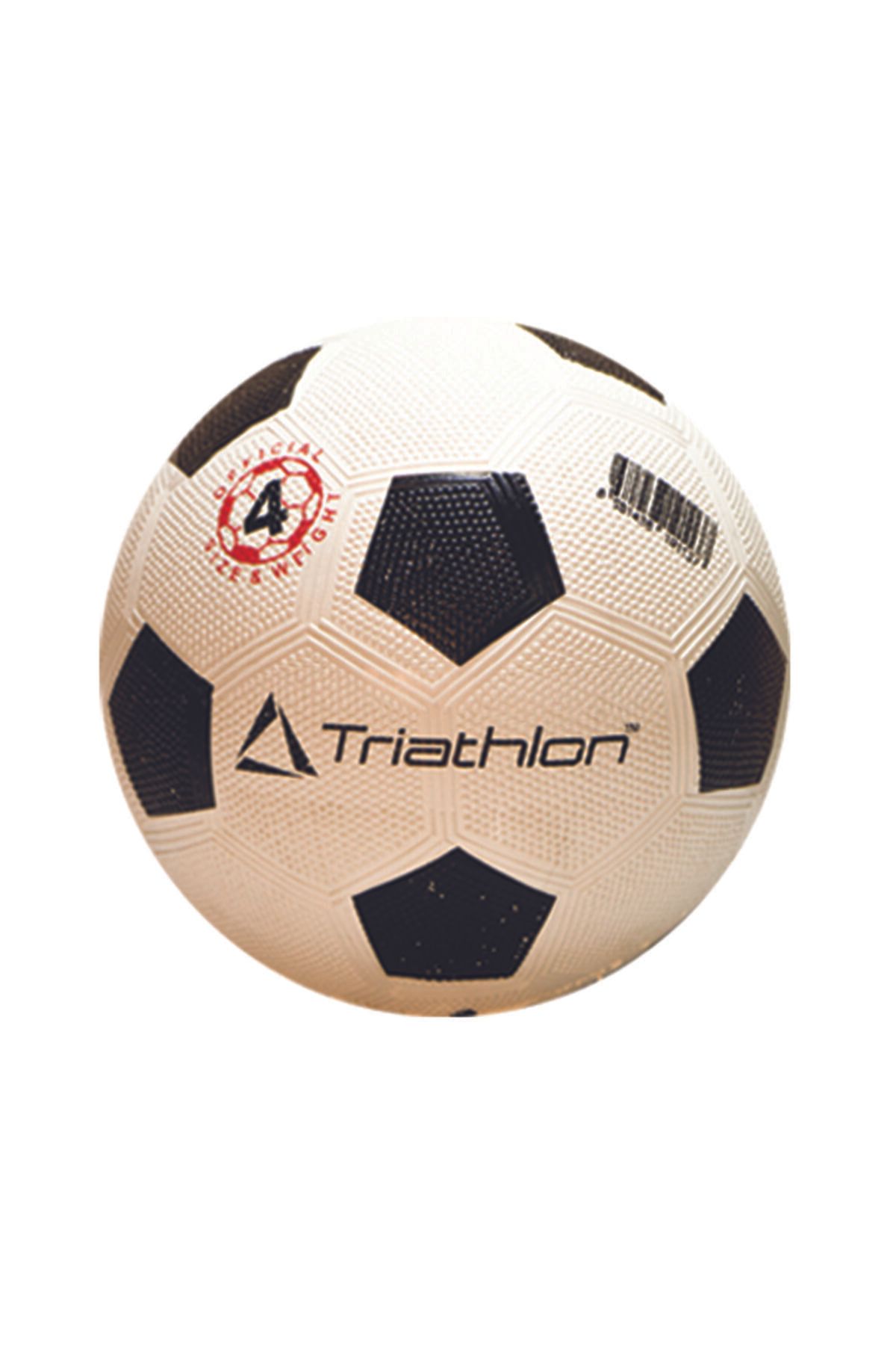 Triathlon T140 Kauçuk Beyaz-siyah Futbol Topu