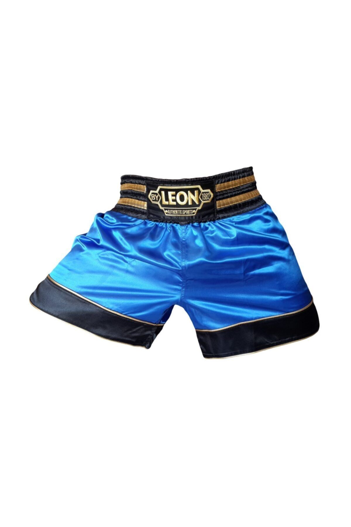 By Leon 1982 Leon Gold Star Muay Thai Kick Boks Şortu Mavi