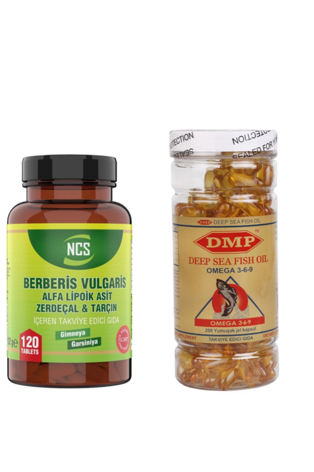DMP Berberis Vulgaris A Tarçın Zerdeçal 120 Tablet + Omega 3 6 9 Balık Yağı 200 Capsül