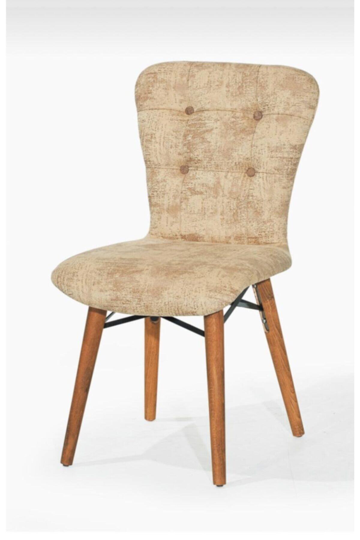 AVVİO Home Zaria Ağaç Ayak Sandalye Sarı