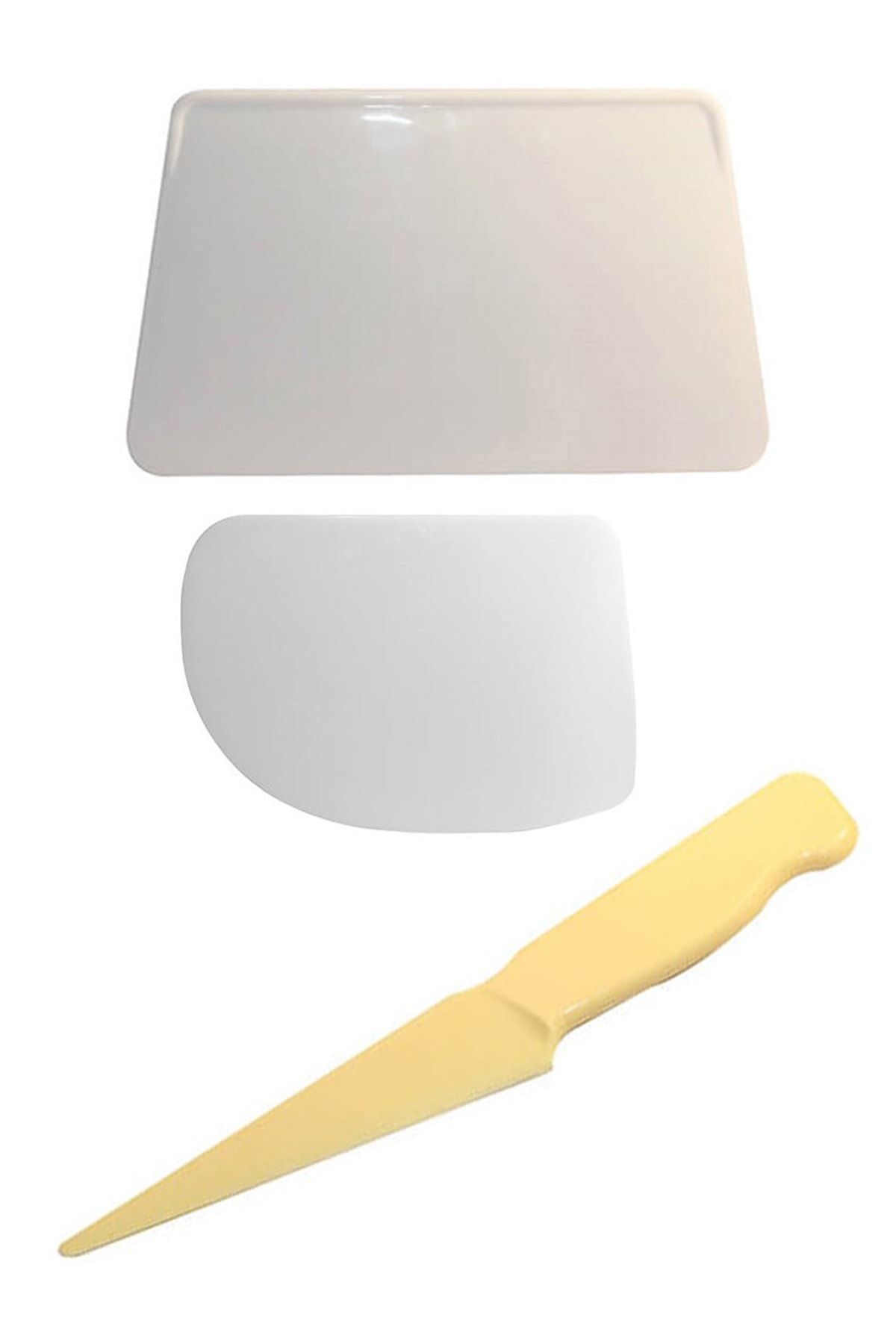 İles Gurme Plastik Hamur Kesici Kazıyıcı Bıçak 3lü Set