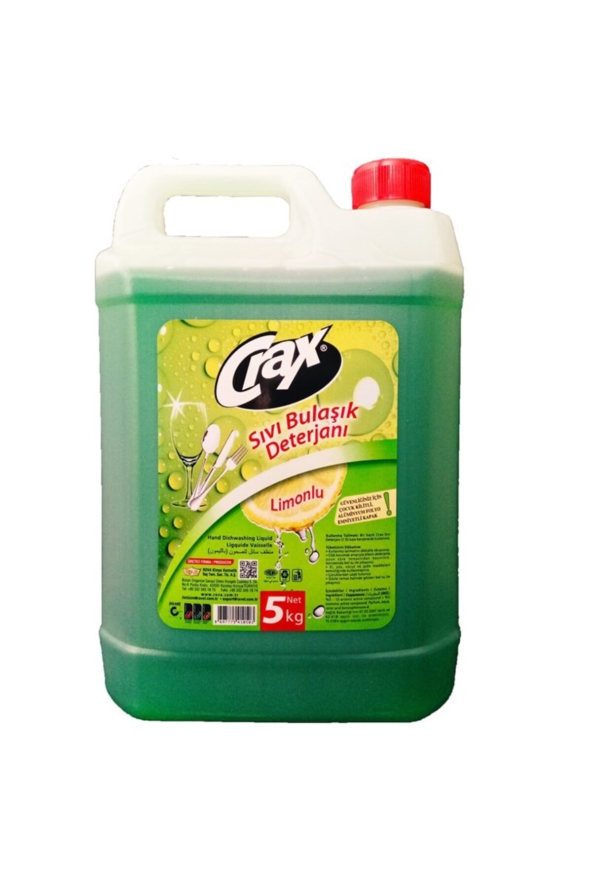 CRAX Sıvı Bulaşık Deterjanı 5 lt Limon Ferahlığı