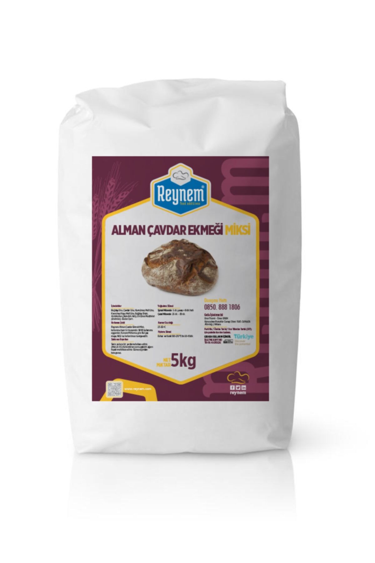 REYNEM FOOD ADDİTİVES Alman Çavdar Ekmeği Miksi 5 kg