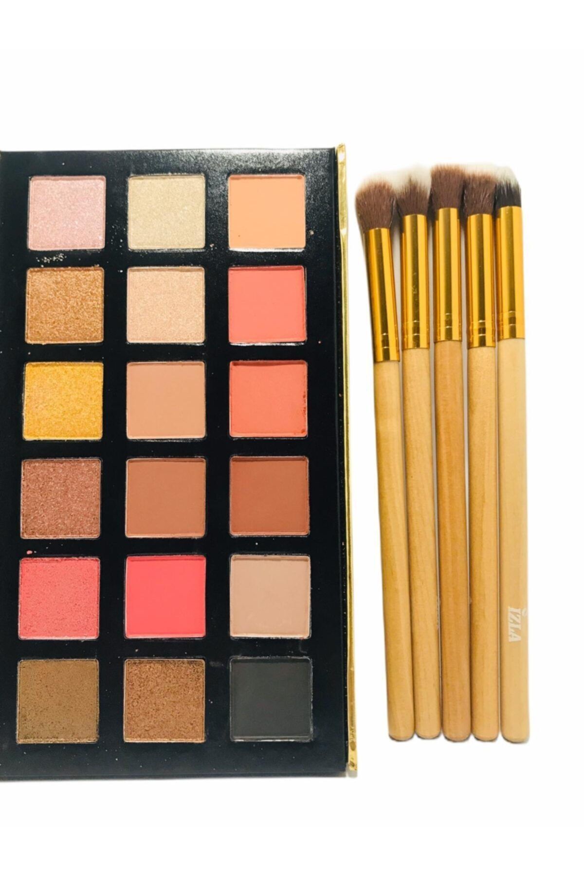 Albino Makeuptime 18'li Far Paleti+ Izla Far Dağıtma Fırça Seti