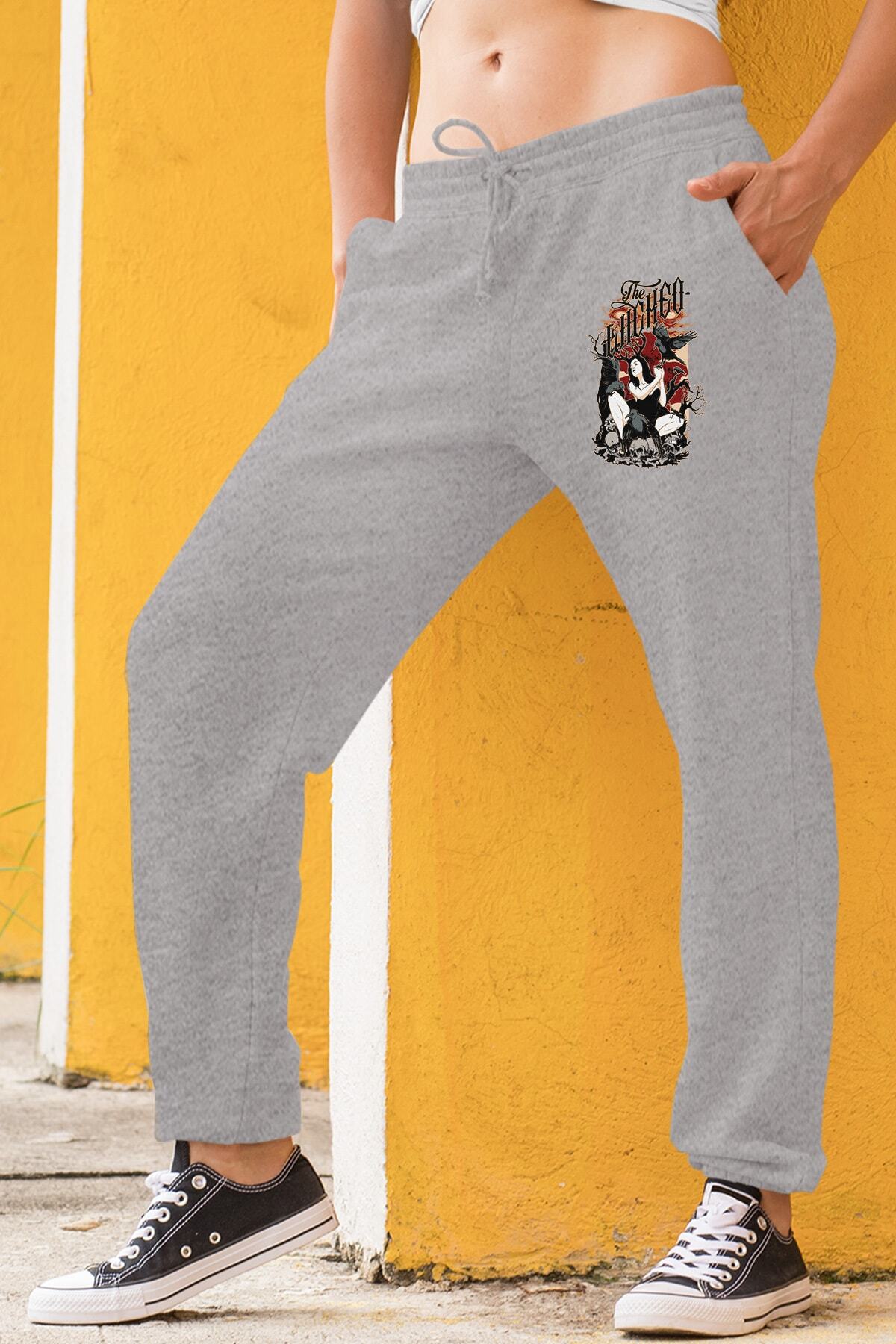 Angemiel Wear Karga Ve Cadı Gri Kadın Eşofman Altı