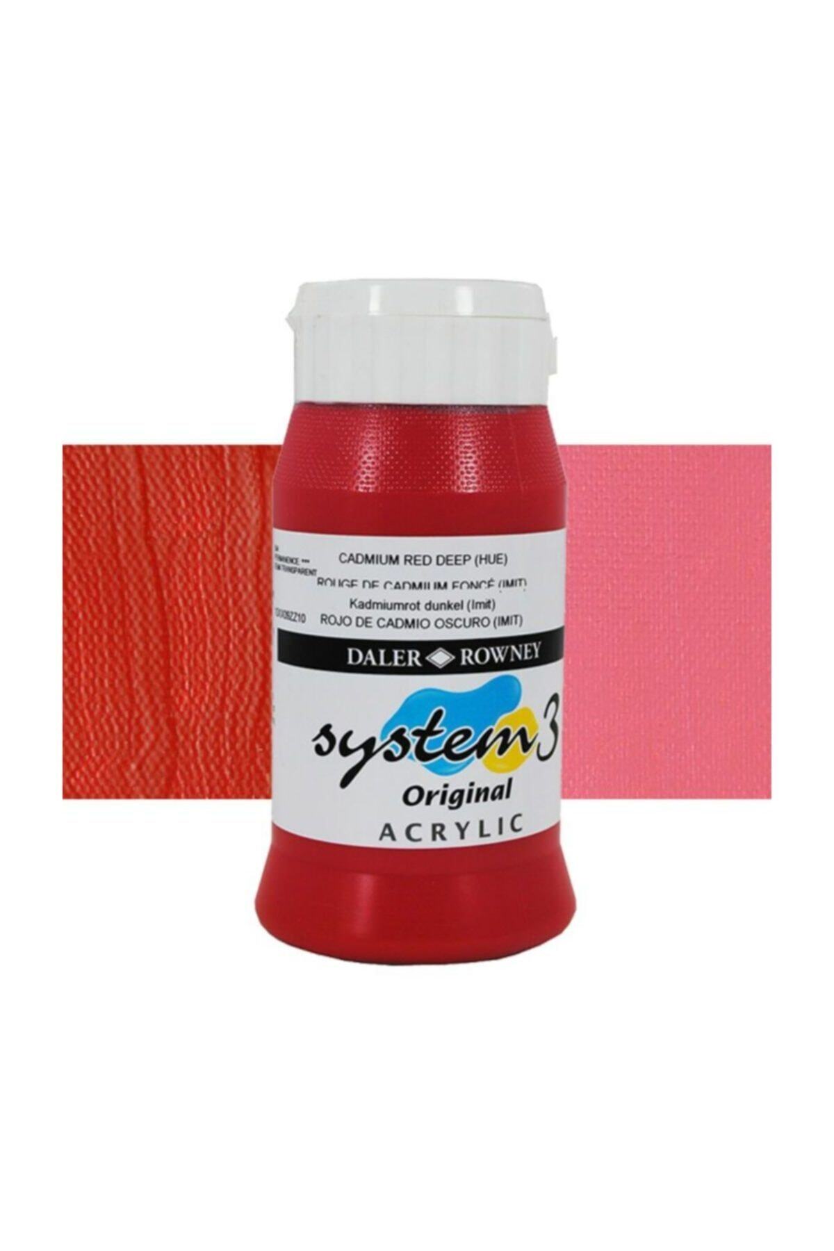 Daler Rowney System 3 Akrilik Boya 500ml 504 Cadmium Red Deep (hue)
